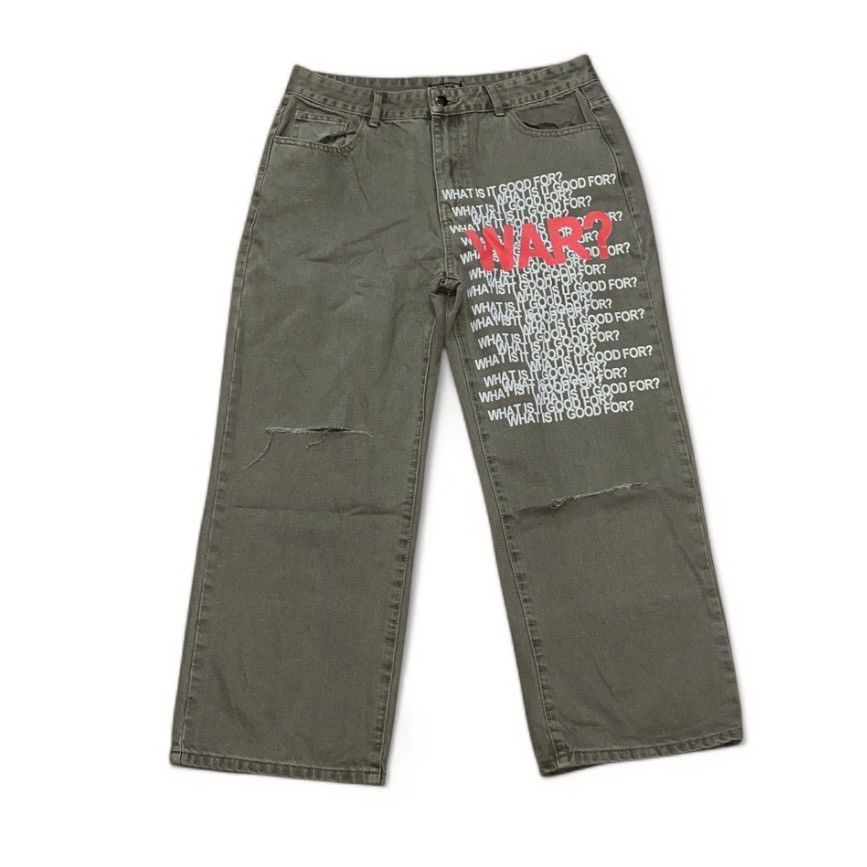 Vintage Hip Hop Baggy Jeans Wide Leg Ripped Pants Denim Streetwear Size US 32 / EU 48 - 1 Thumbnail