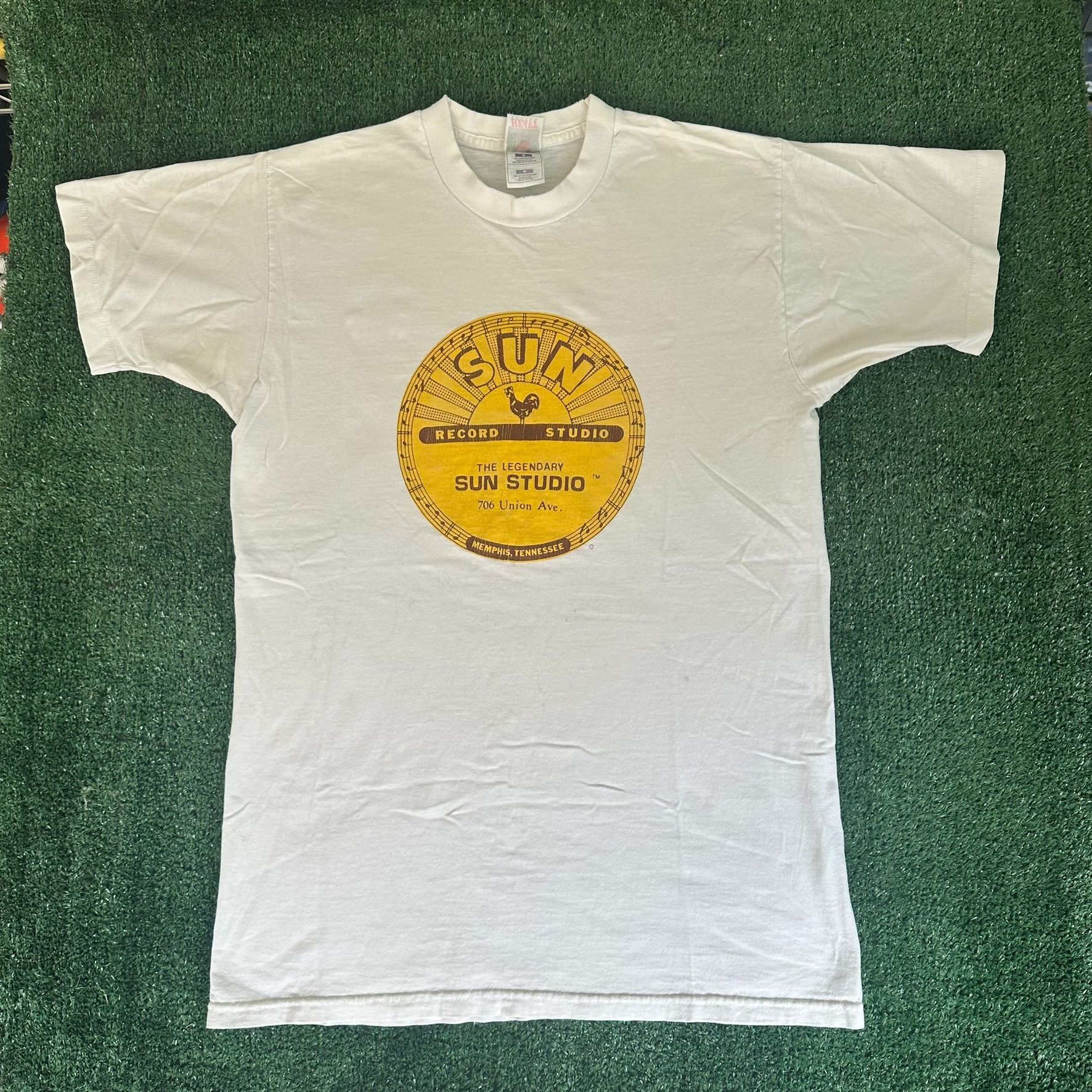 Fruit Of The Loom Vintage 90s Sun Record Studio T-Shirt Memphis Single Stitch Size US M / EU 48-50 / 2 - 1 Thumbnail