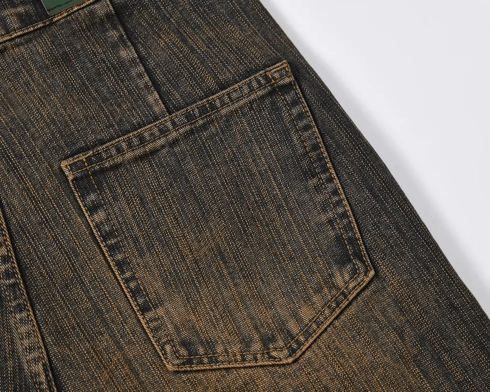 Japanese Brand × Vintage High street retro vintage faded mud straight leg jeans pants Size US 32 / EU 48 - 6 Thumbnail