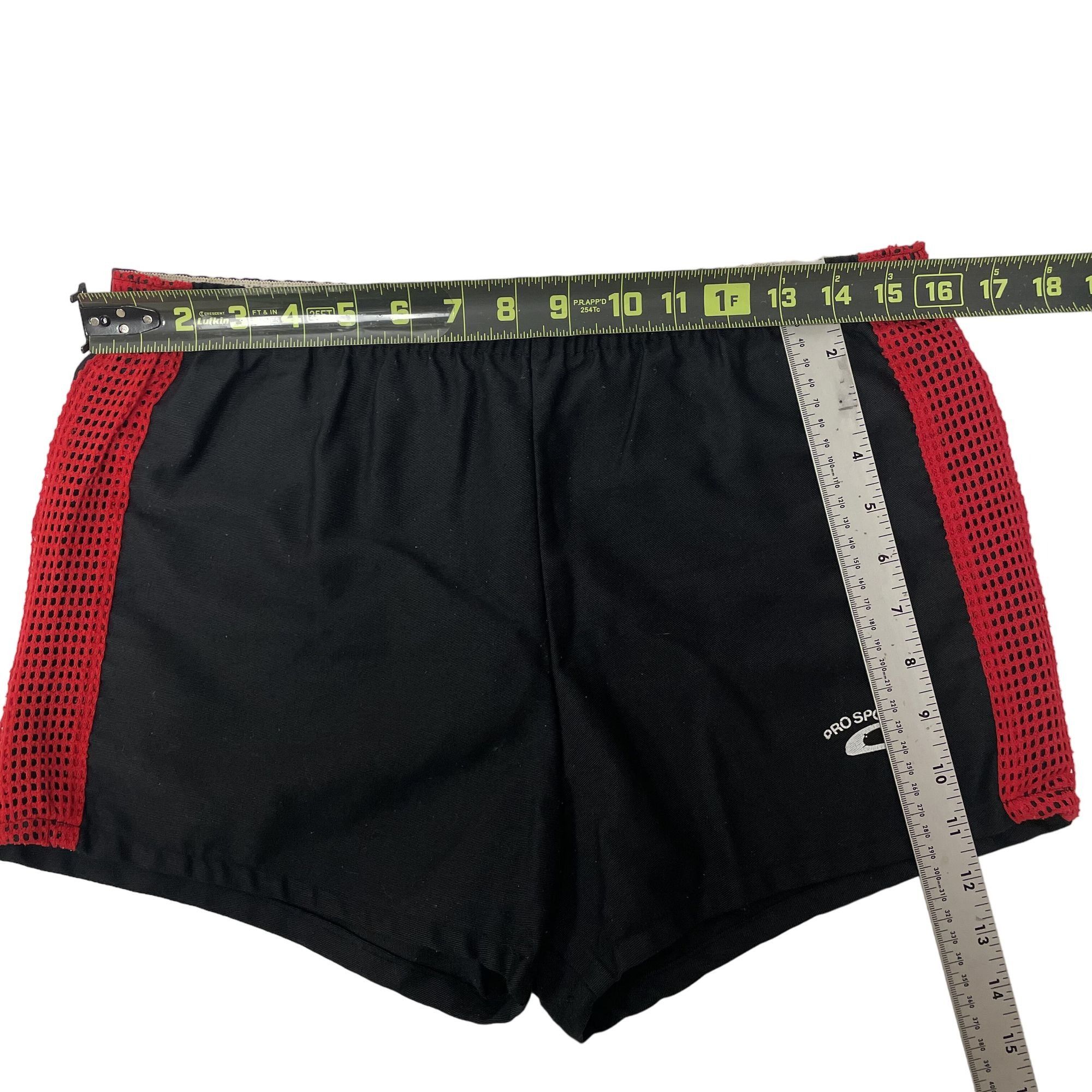 Other Vtg Pro Sports Black Red MESH NET Trim ATHLETIC Shorts Size US 32 / EU 48 - 6 Thumbnail
