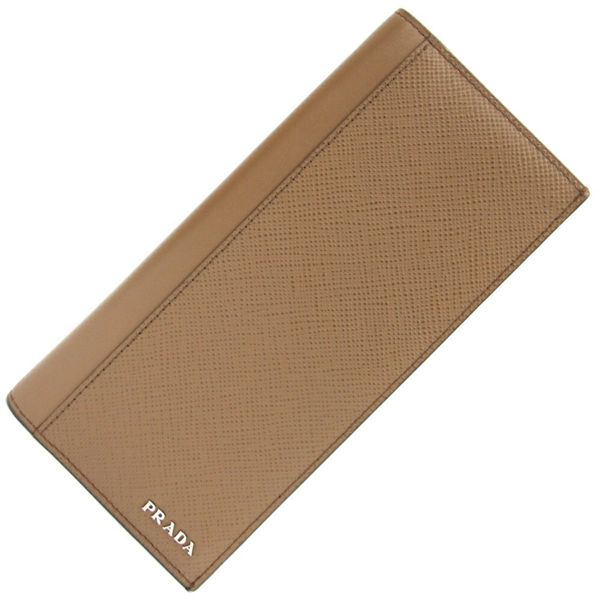 Prada PRADA Bi-fold Long Wallet 2MV836 Brown Leather Men's Size ONE SIZE - 1 Thumbnail