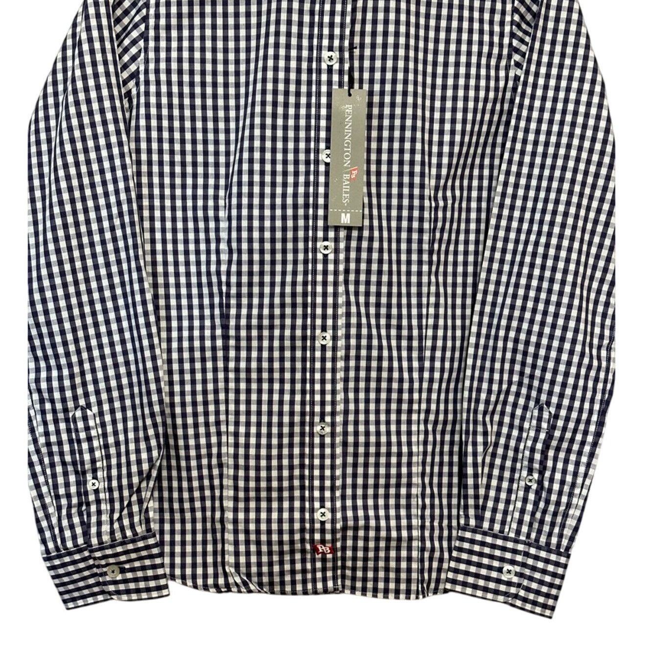 Other Pennington & Bailes Shirt Gingham Check Button-Up Blue M NWT Size US M / EU 48-50 / 2 - 3 Thumbnail