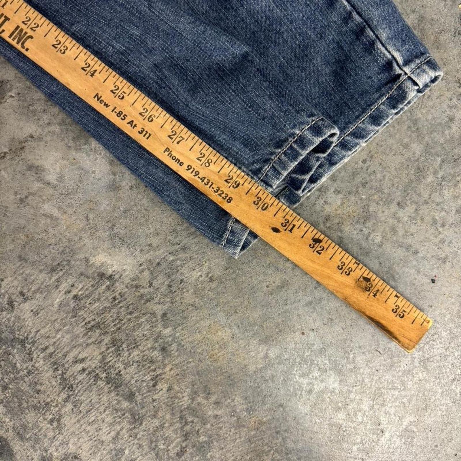 Vintage 2000s Baggy Embroidered Grunge Faded Jeans Size US 44 / EU 60 - 7 Thumbnail