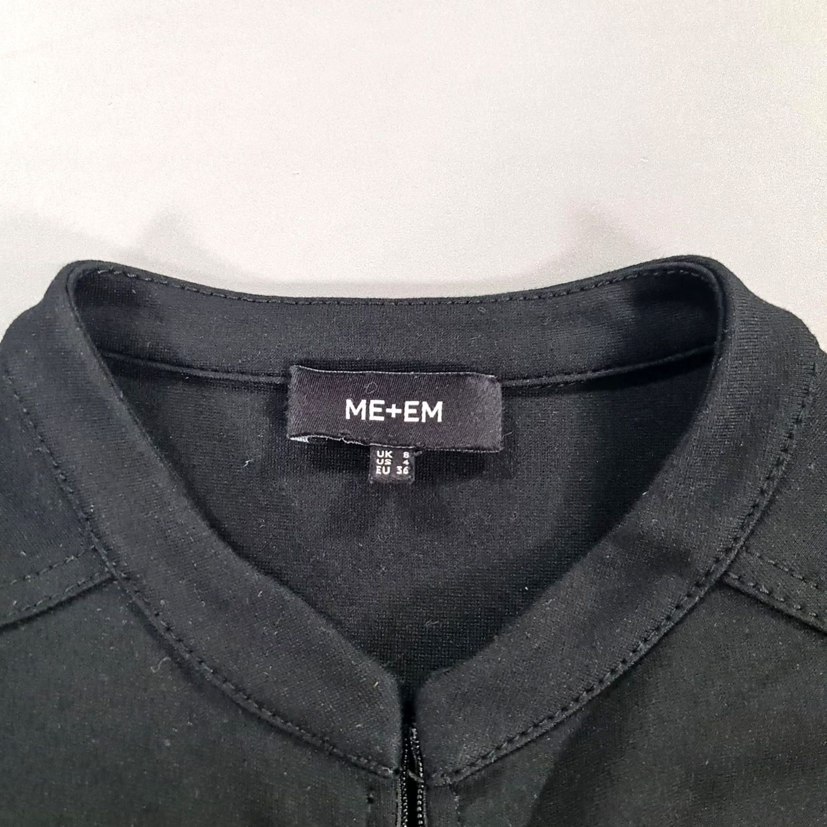 ME+EM ME+EM Dress Black 8 UK Maxi Long Sleeve Front Zip Pockets Tunic? Size M / US 6-8 / IT 42-44 - 4 Thumbnail