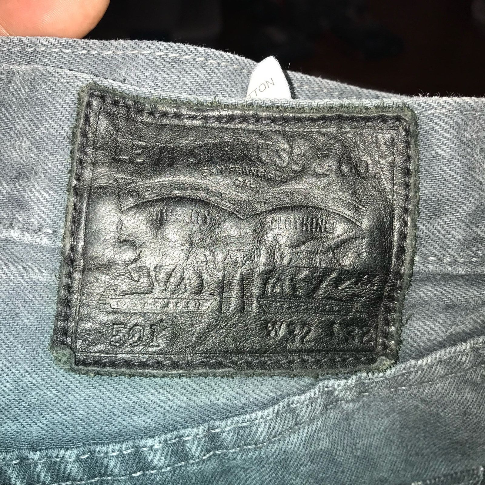 Levi's LEVI'S 501 Jeans Men's 30x32 Gray Button Fly Size US 30 / EU 46 - 3 Thumbnail