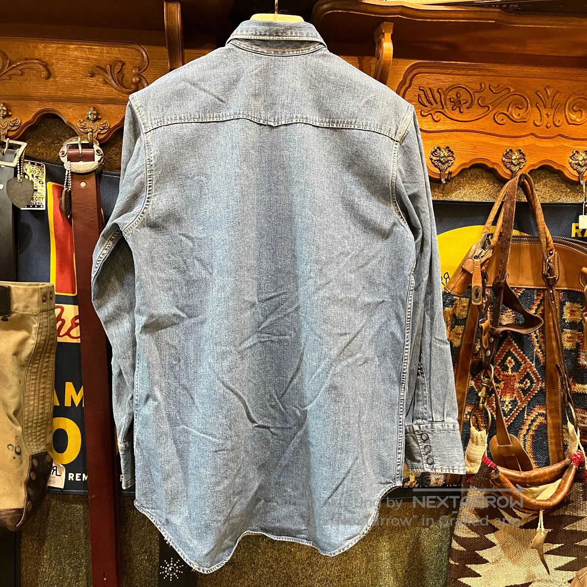 RRL Ralph Lauren vintage rrl denim western button-up shirt. Size US M / EU 48-50 / 2 - 2 Thumbnail