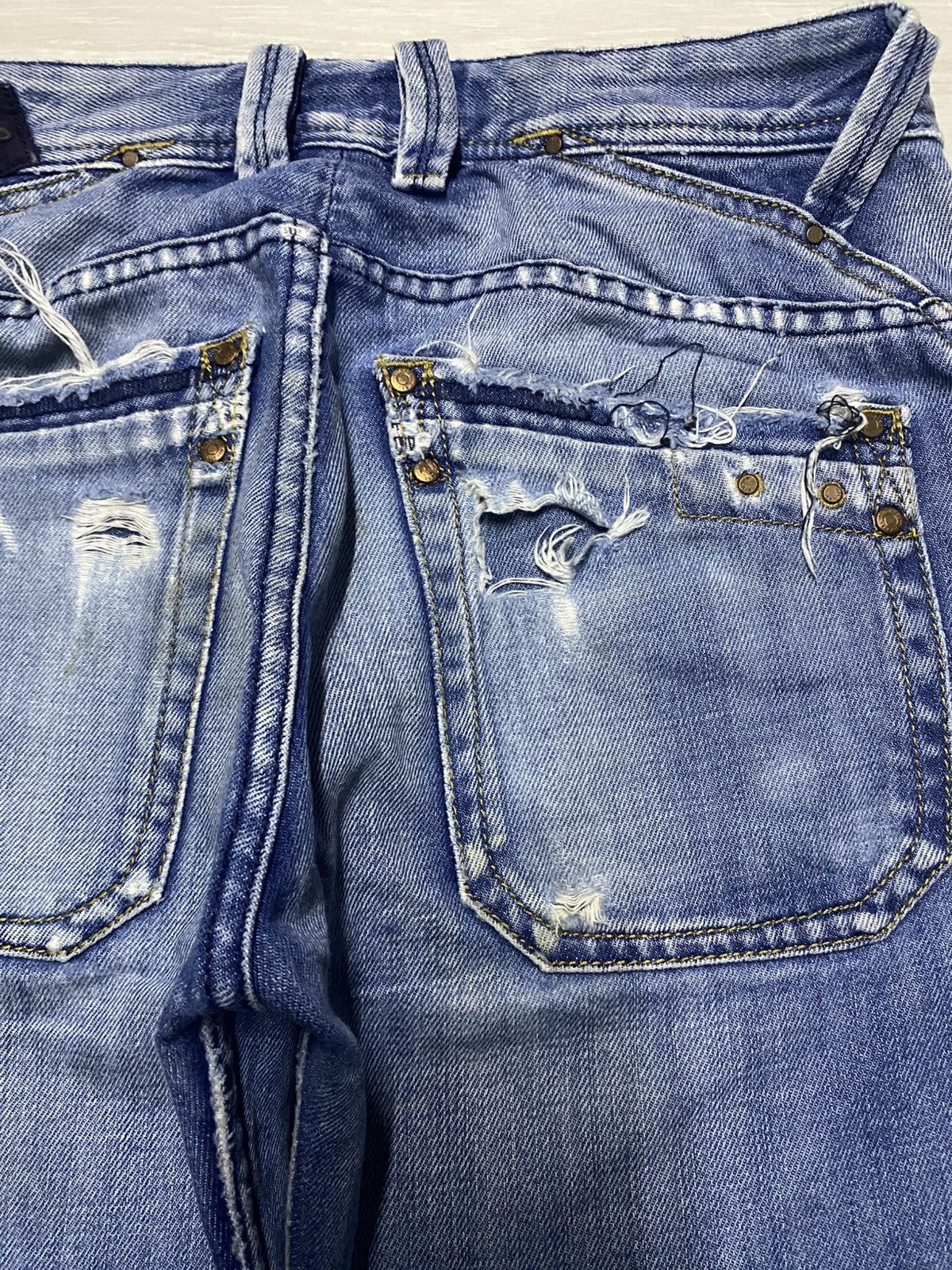 Diesel Black Gold Vintagw Diesel Italy Faded Wash Distressed Loose Jeans Size US 29 - 10 Thumbnail