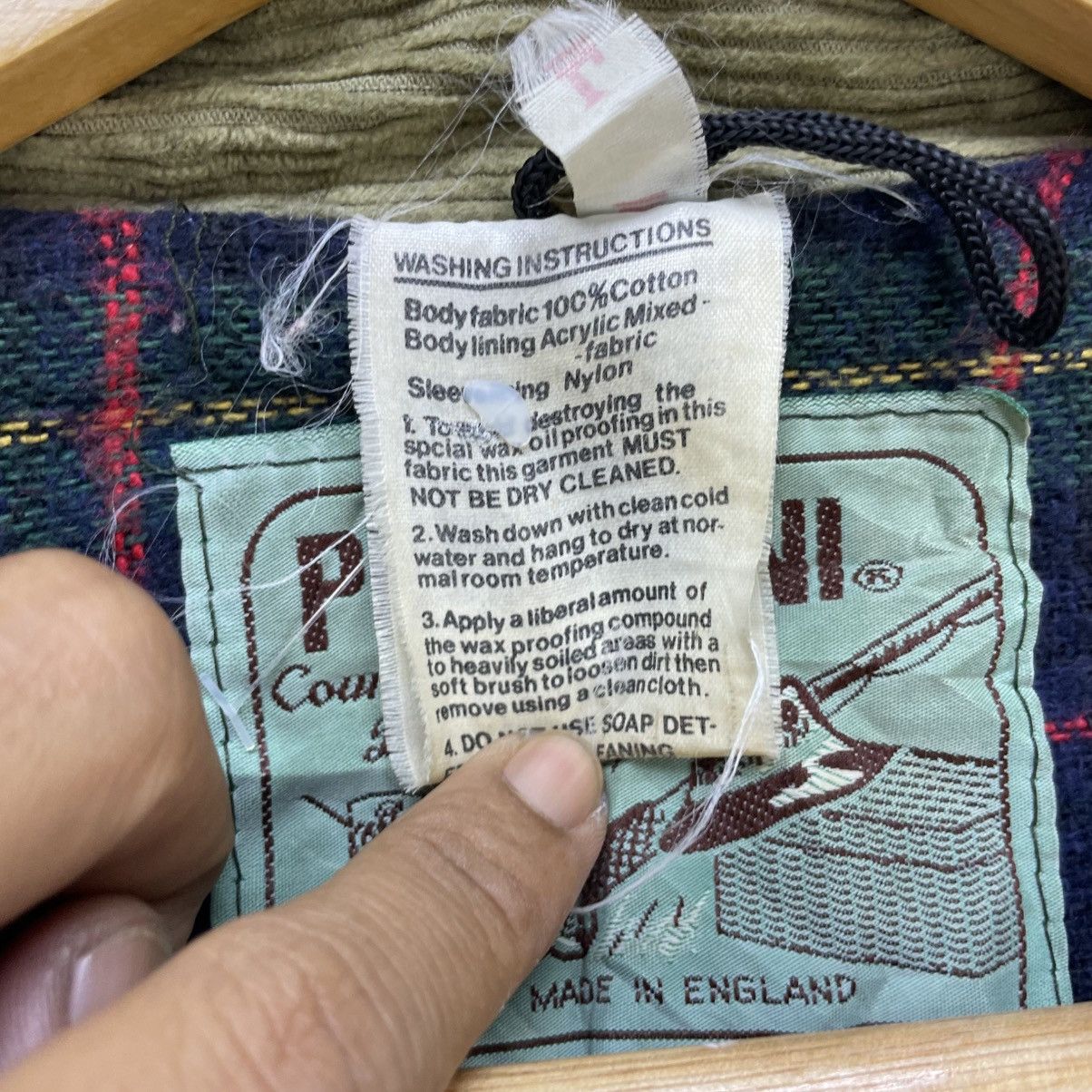 Barbour 💥Vintage 80s Pharhani country and leisure Waxed Jacket Size US L / EU 52-54 / 3 - 15 Thumbnail