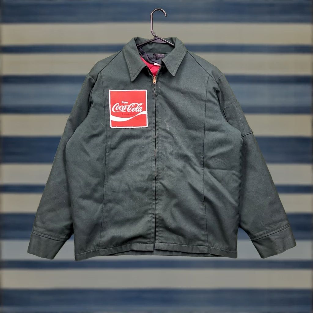 Vintage Vintage Unitog Coca-Cola Jacket Mens L Large Bomber Canvas Quilted Lined 90s Green Wool? Size US L / EU 52-54 / 3 - 1 Thumbnail