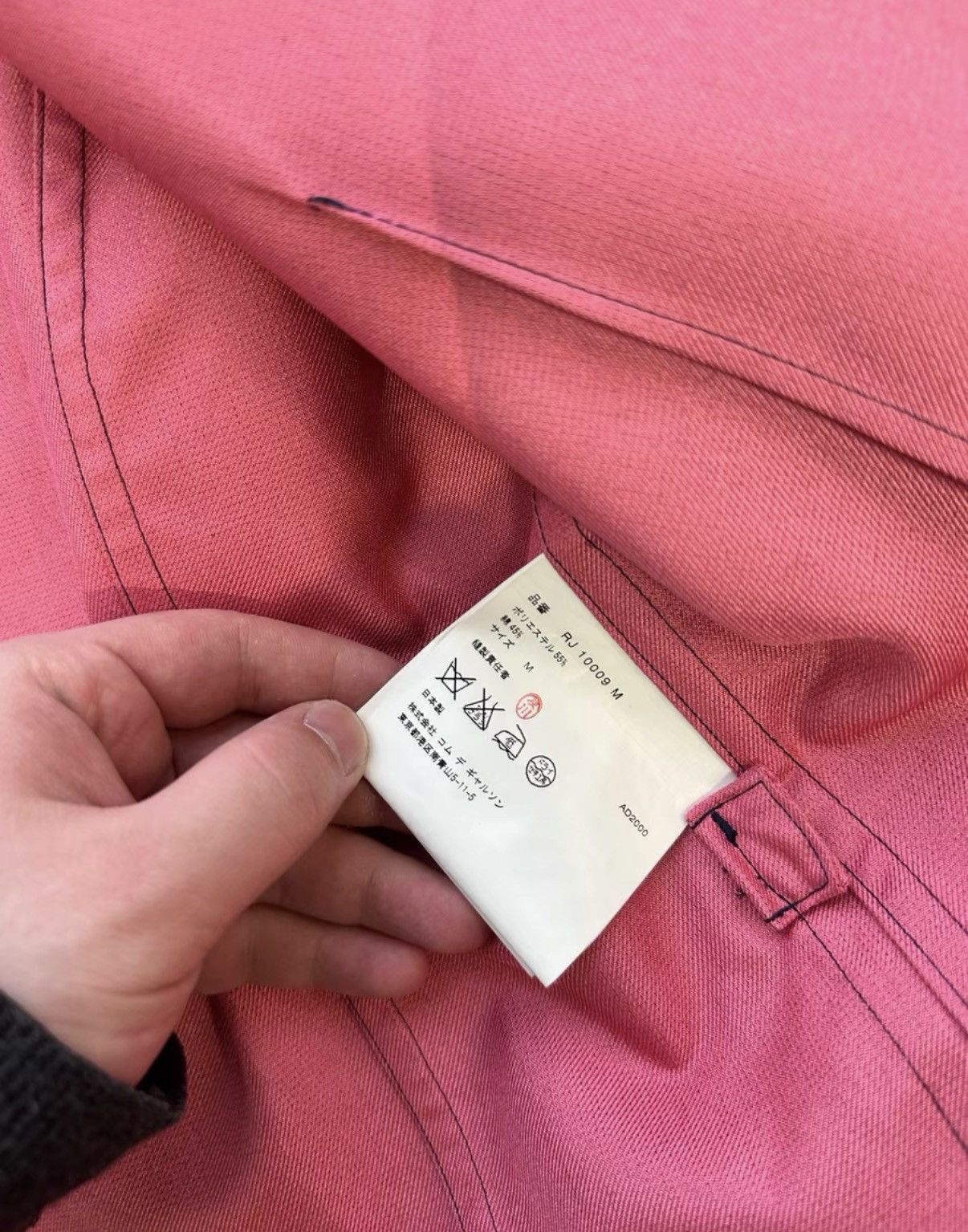 Comme des Garcons Comme des Garçons Navy Blue Blazer with Pink Trim K23 Size M / US 6-8 / IT 42-44 - 7 Thumbnail