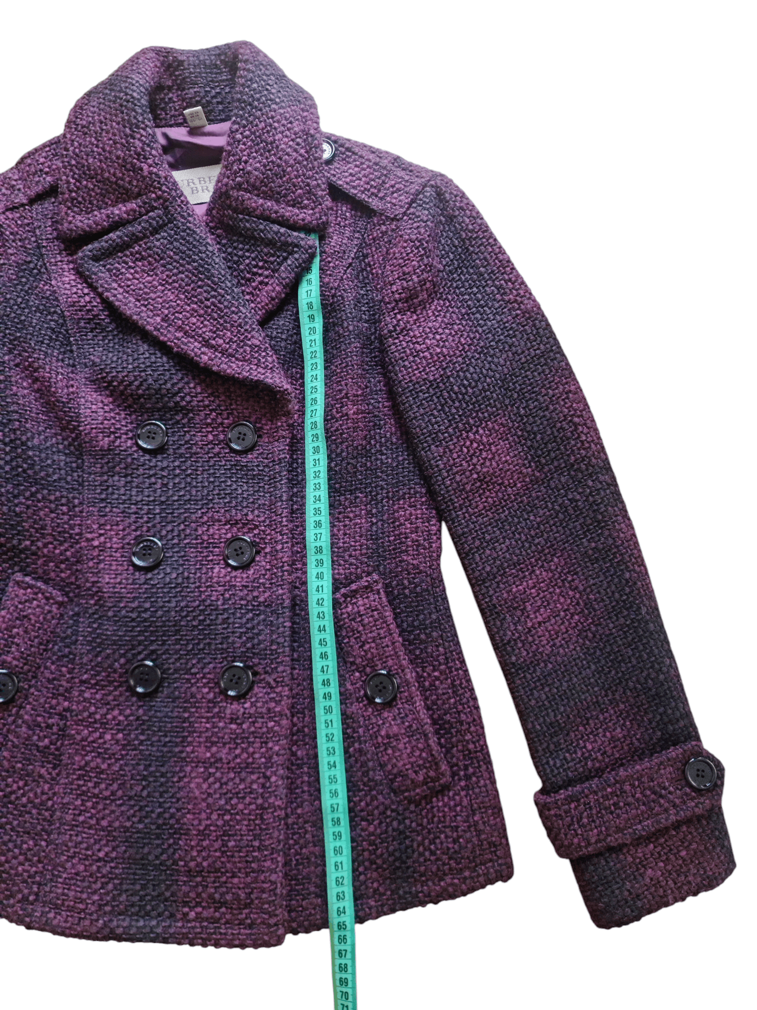 Burberry Burberry Brit Women Plaid PeaCoat nova check Blend Short Size XS / US 0-2 / IT 36-38 - 3 Thumbnail