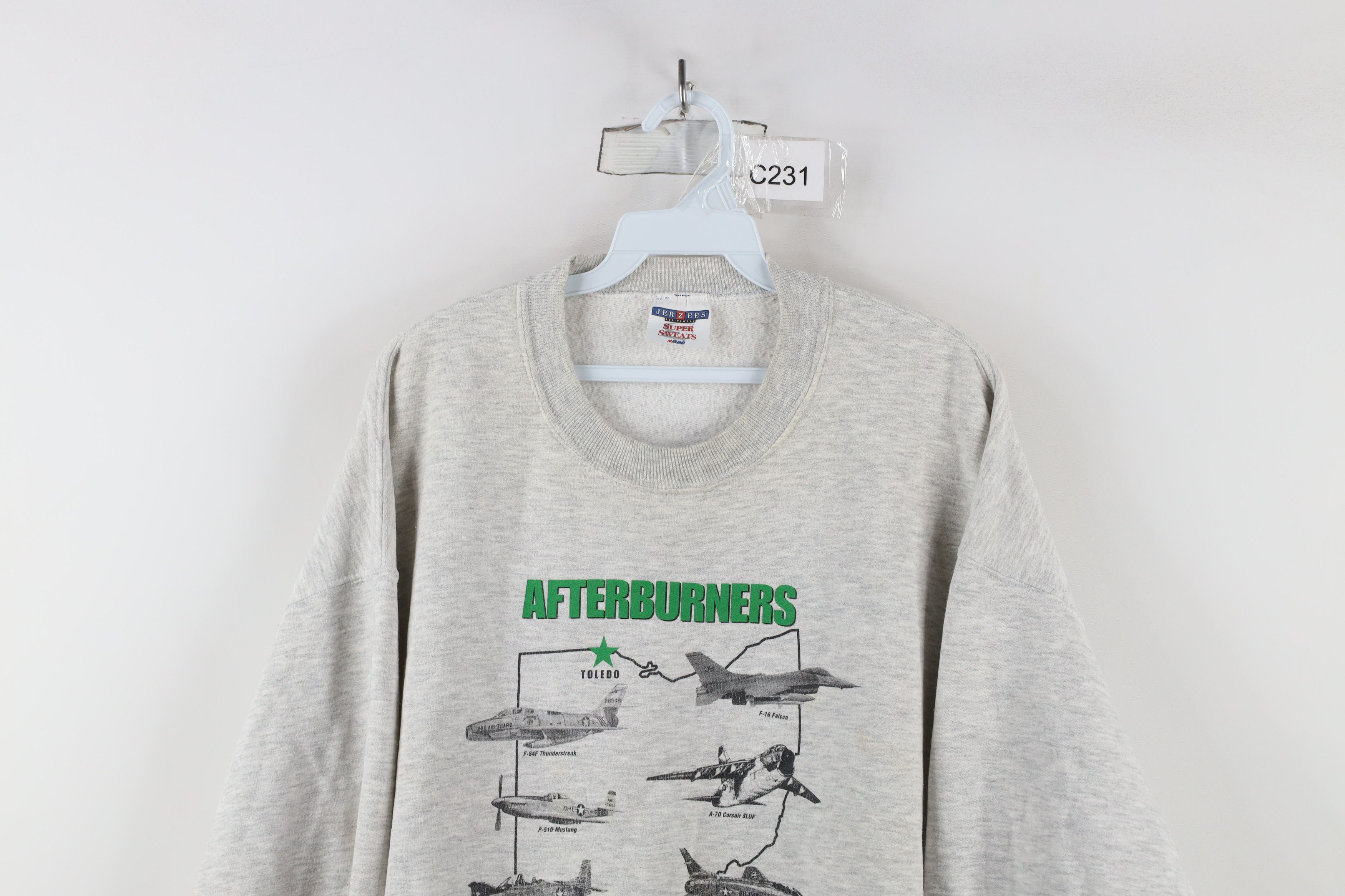 Vintage Vintage 90s Afterburners Fighter Jets Airplanes Sweatshirt Size US XXL / EU 58 / 5 - 2 Thumbnail