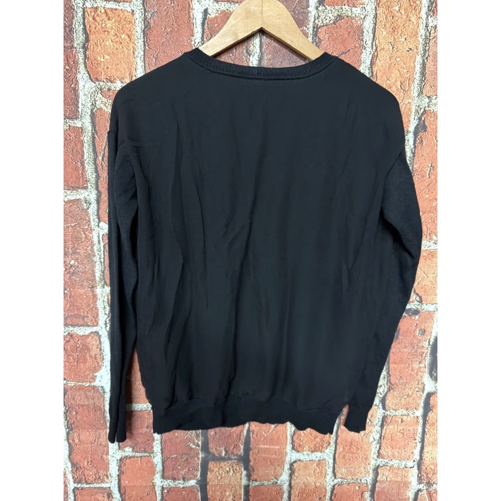 Vince Vince Sweater Shirt Women Medium Black Wool Pullover Crew Long Sleeve Knit All Seasons Classic Designer 90s (if applicable) Size M / US 6-8 / IT 42-44 - 3 Thumbnail