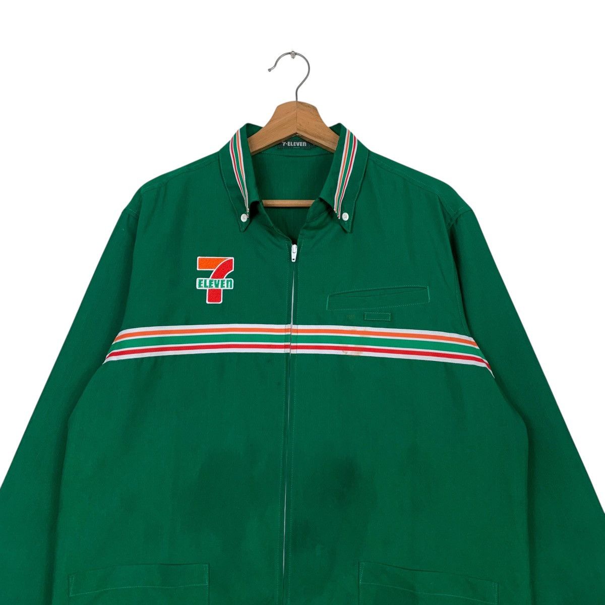 Vintage 7-ELEVEN Green Long Sleeve Work Uniform Jacket #2540-C115 Size US L / EU 52-54 / 3 - 2 Thumbnail