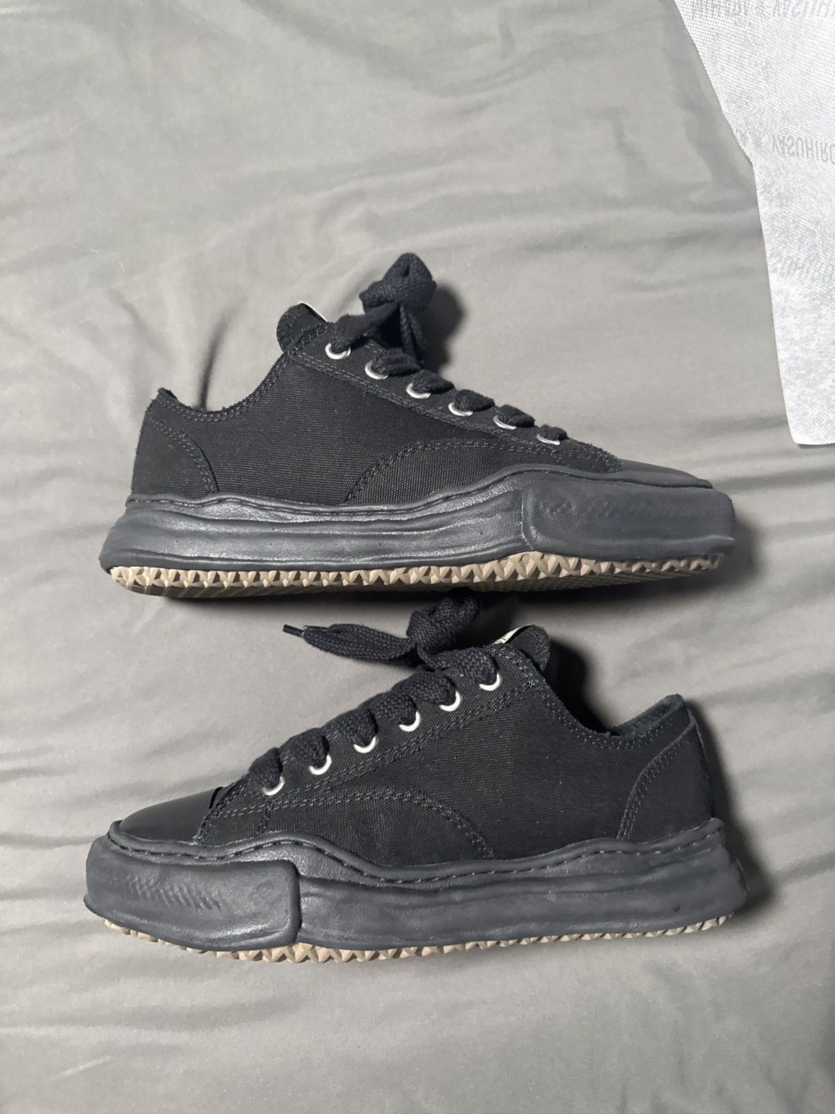 black maison mihara yashiro peterson og sole canvas low