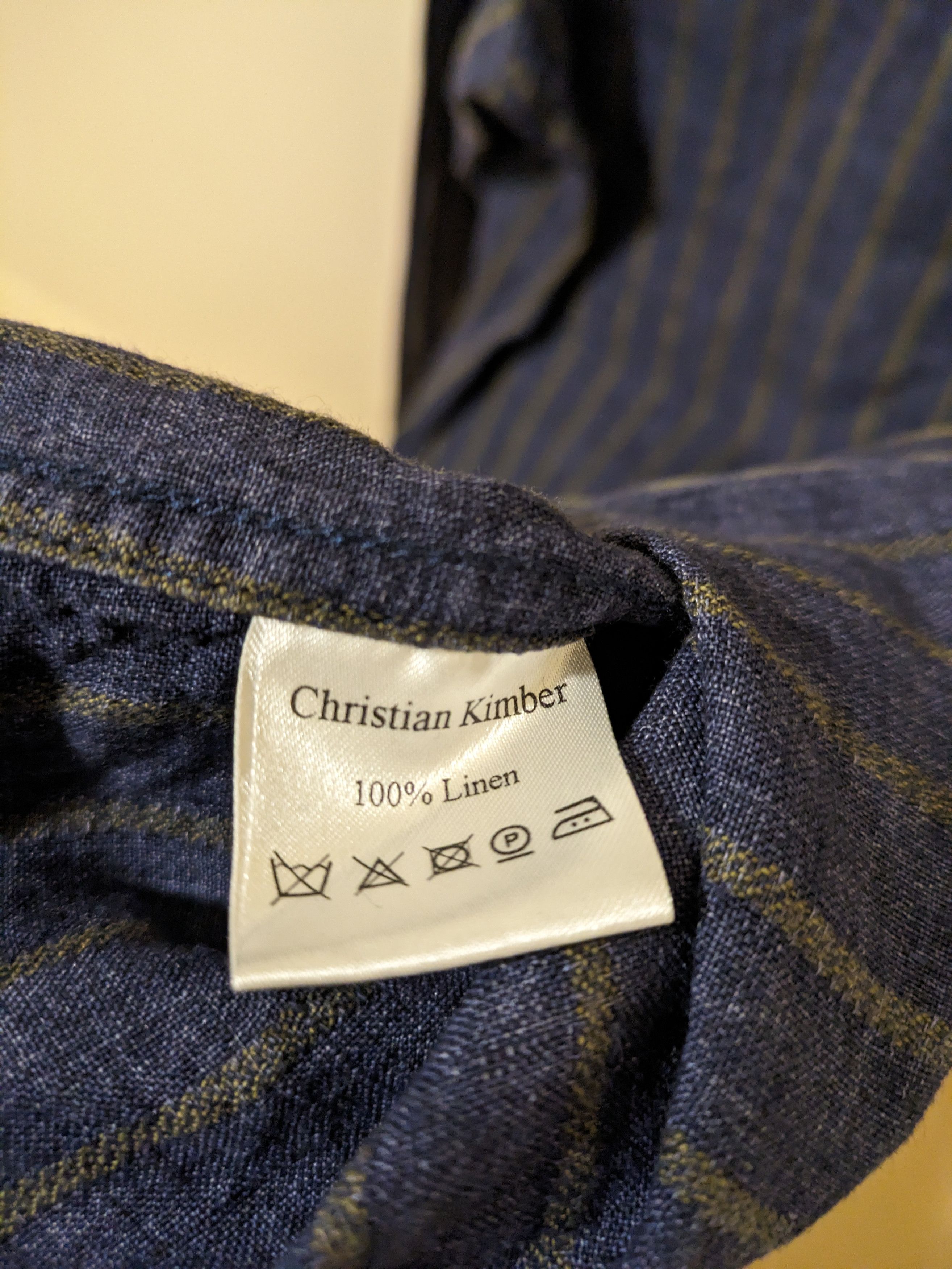 Christian Kimber Bronte Italian Linen Stripe Shirt Size US S / EU 44-46 / 1 - 5 Thumbnail