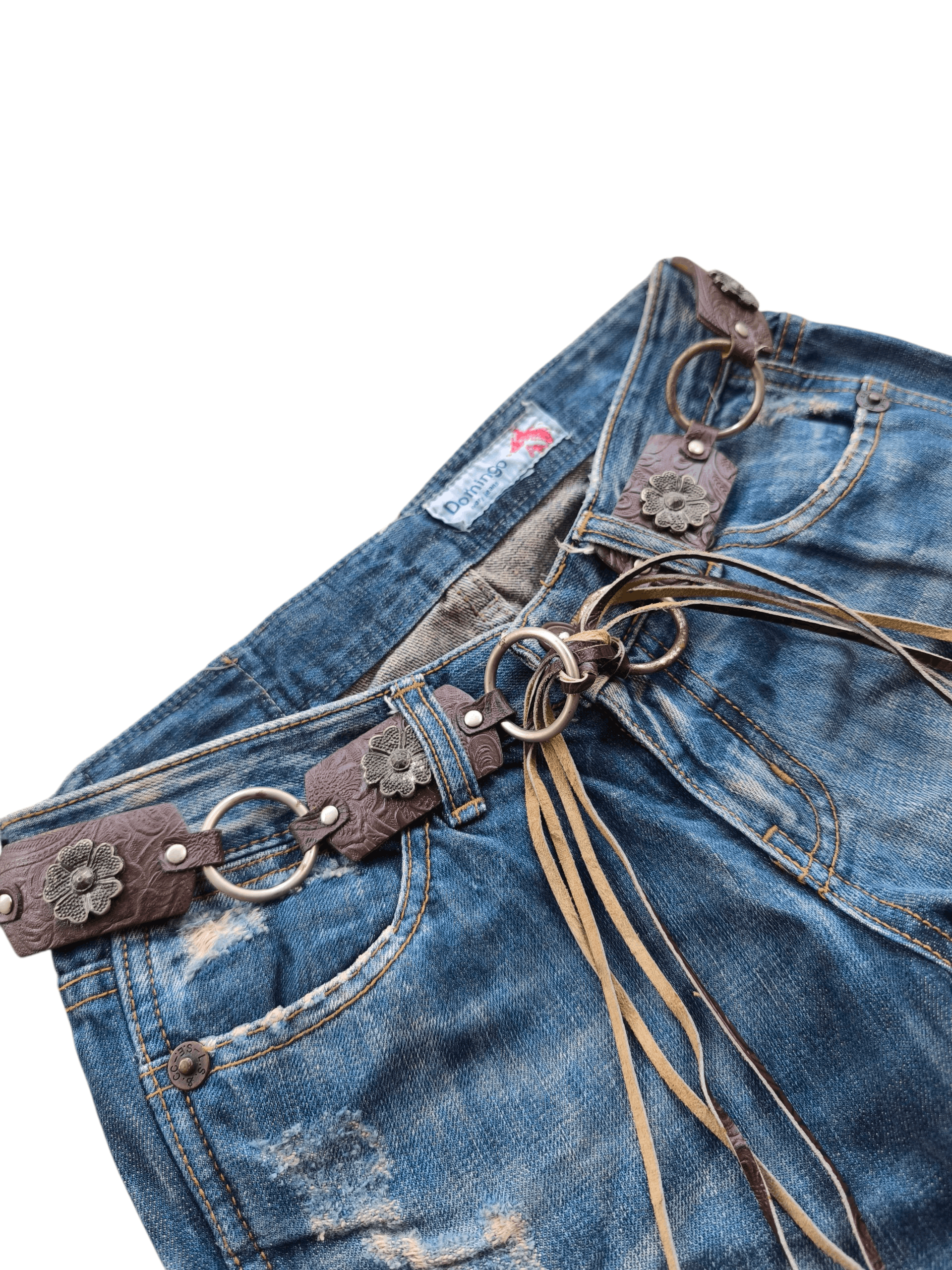 KMRii Vintage western boho ring leather belt Size ONE SIZE - 5 Thumbnail