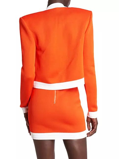 Balmain o1w1db10624 Cardigan in Orange Size M / US 6-8 / IT 42-44 - 4 Thumbnail