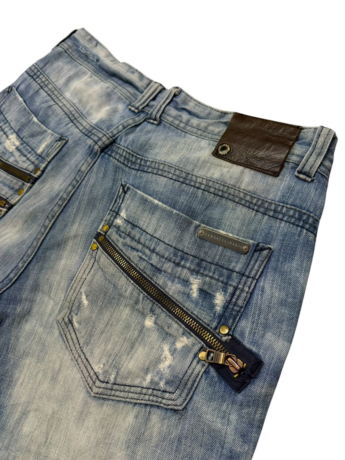 Armani Exchange Vintage Y2K Armani Exchange A|X Bleach Jeans | Faded | W33 Size US 33 - 8 Thumbnail
