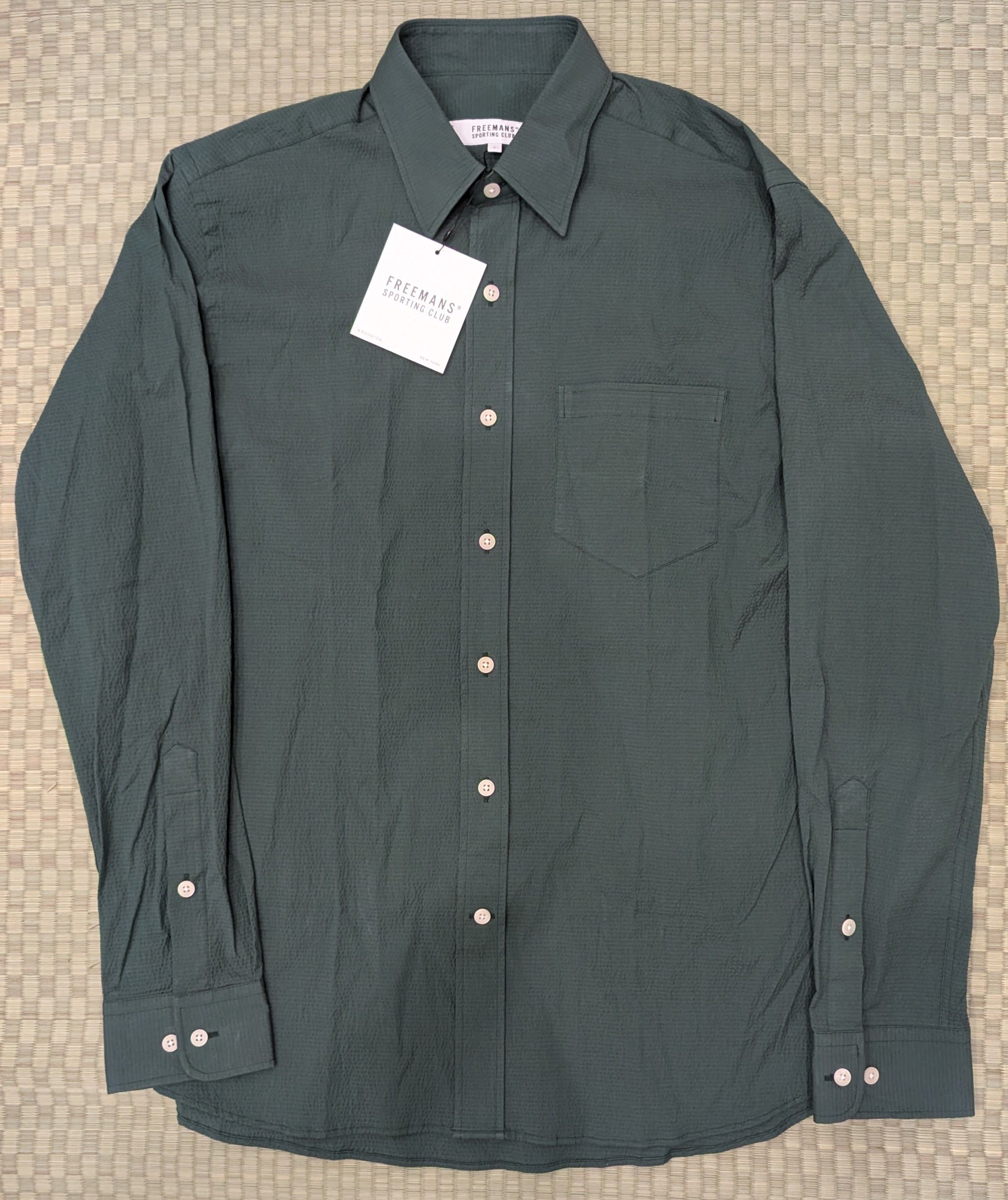 Freemans Sporting Club NWT Freemans Sporting Club Overdyed Seersucker Shirt Size US L / EU 52-54 / 3 - 1 Thumbnail