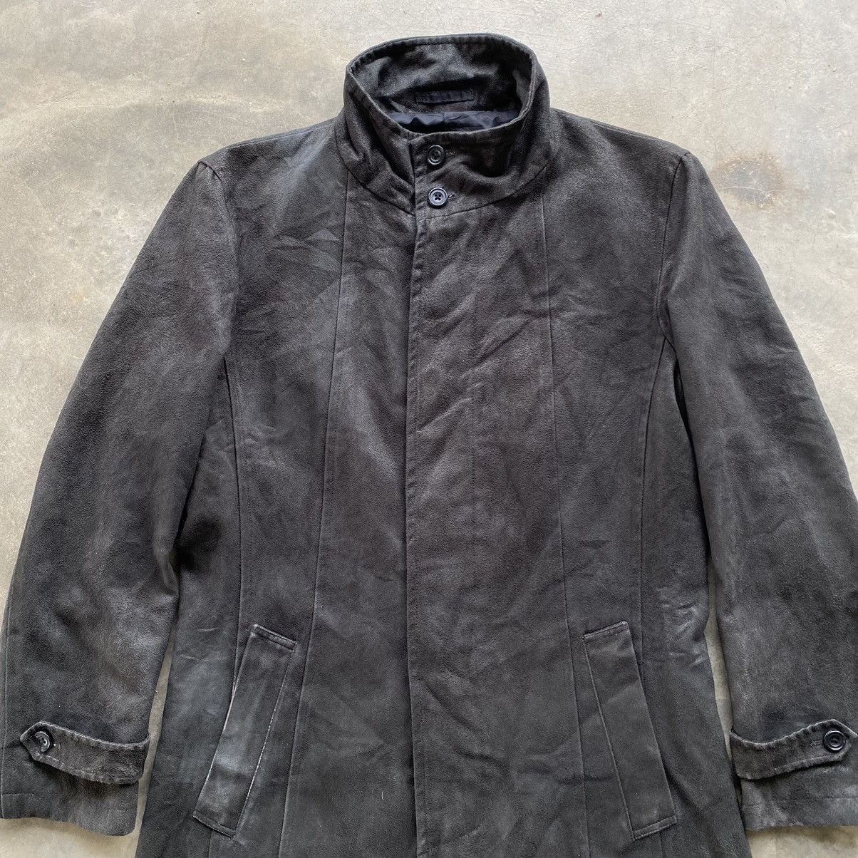 Tornado Mart TORNADO MART Black Velvet Dyed Coat Jacket Size US S / EU 44-46 / 1 - 3 Thumbnail
