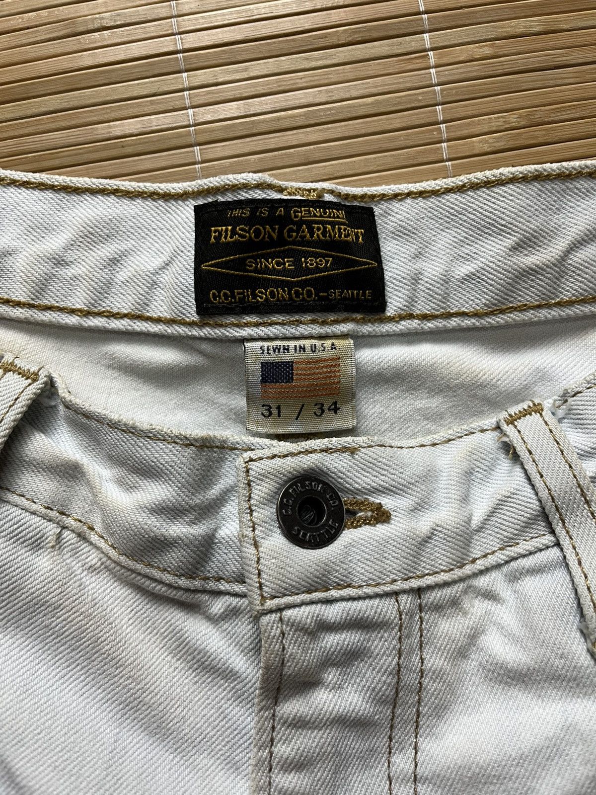Filson Filson Garment indigo dyed denim paint spater Size US 33 - 7 Thumbnail