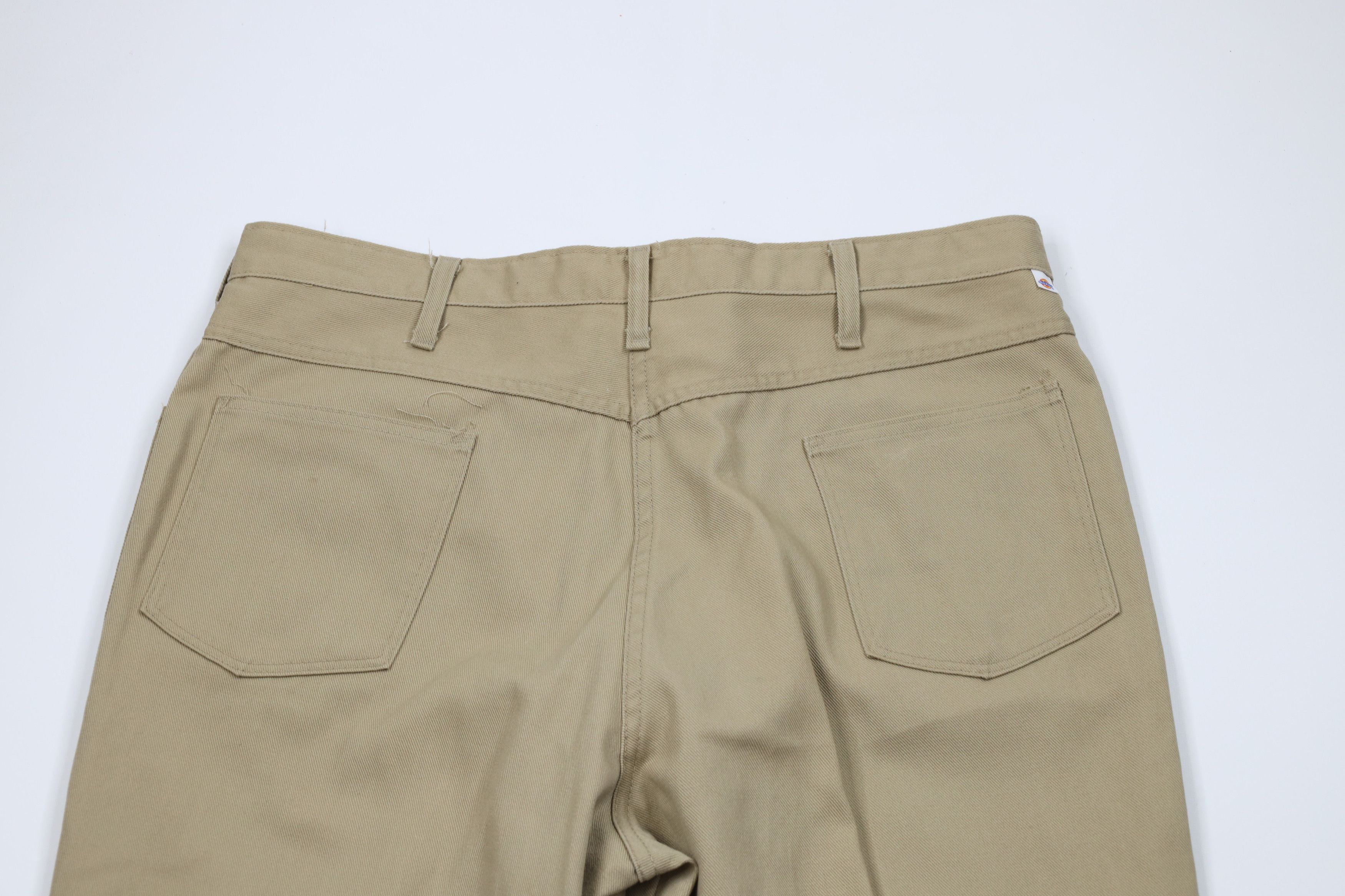 Dickies × Vintage Vintage 70s Dickies Workwear Wide Leg Pants Beige USA Size US 38 / EU 54 - 9 Thumbnail