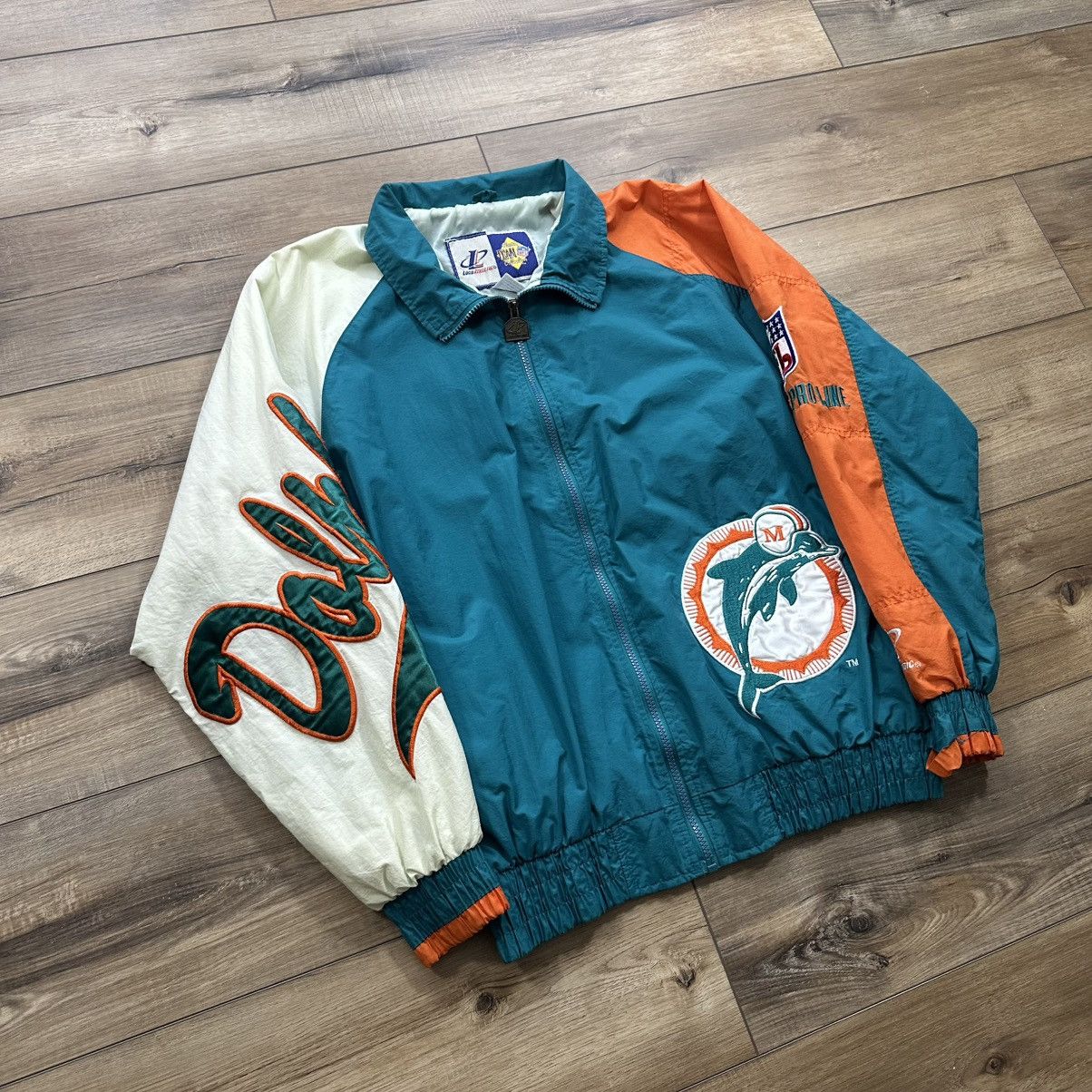 Logo Athletic Vintage 90s Logo Athletic Miami Dolphins Windbreaker Jacket Size US L / EU 52-54 / 3 - 2 Thumbnail