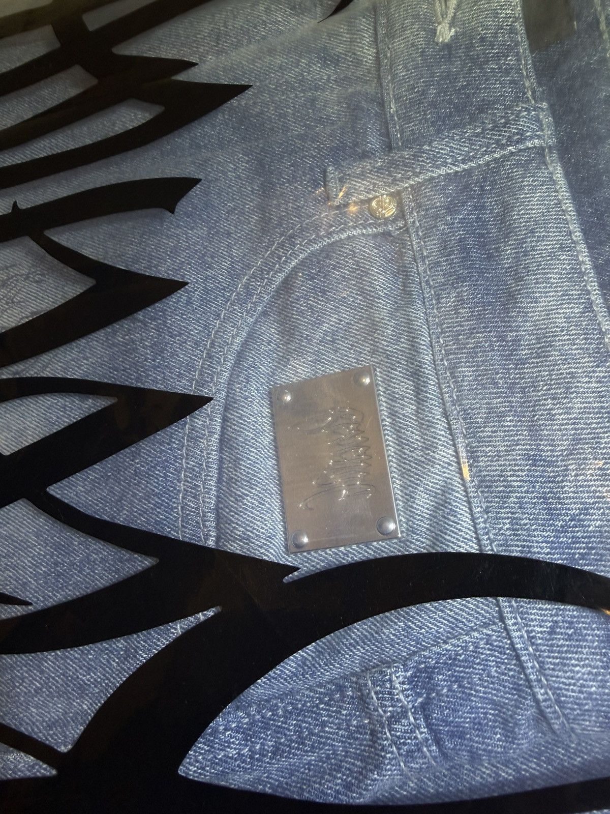 Revenge Revenge ARANEAE DENIM SHORTS VINTAGE INDIGO LARGE (32) Size US 32 / EU 48 - 18 Thumbnail