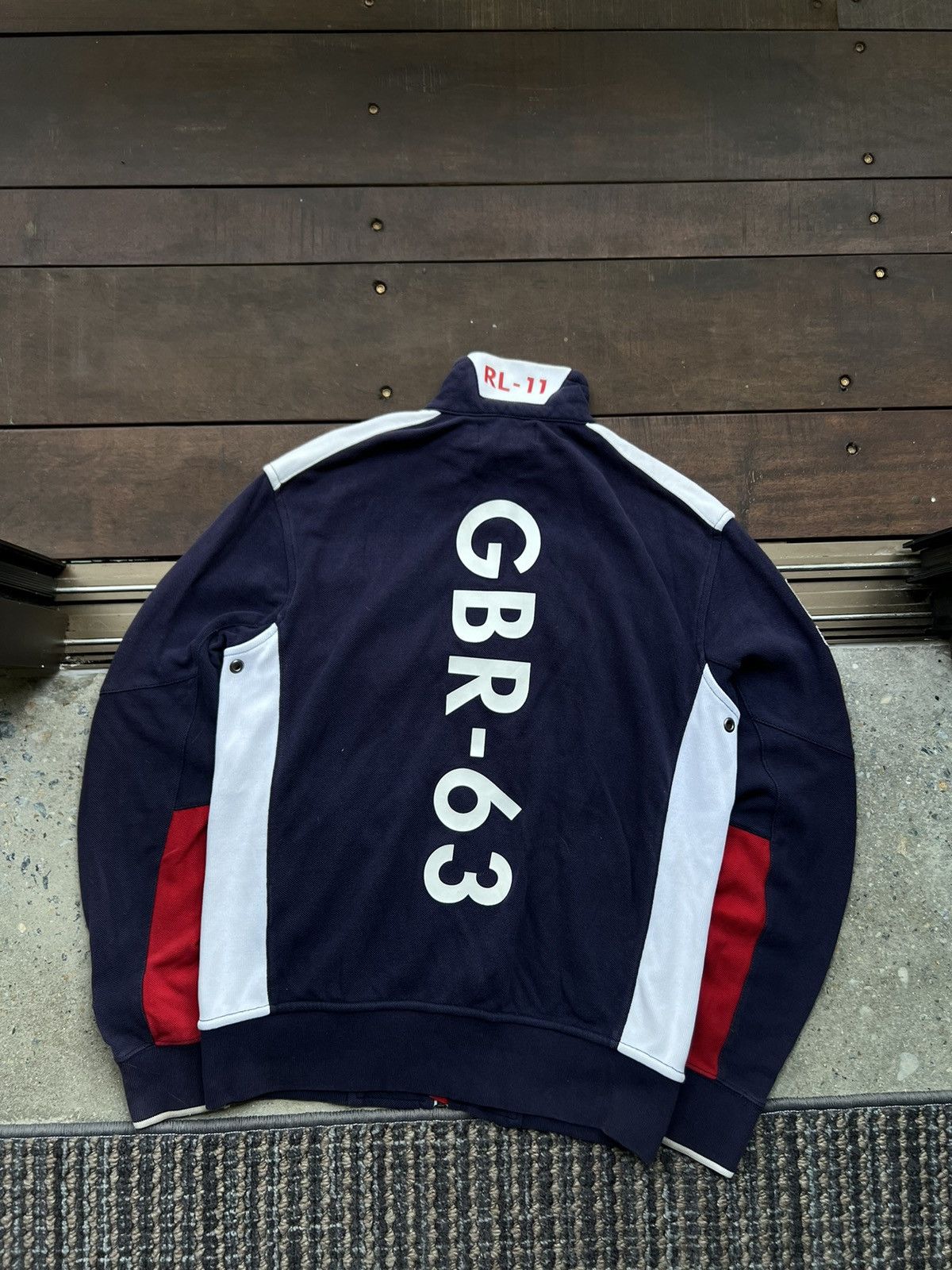 Polo Ralph Lauren 00’s POLO RALPH LAUREN ZIP SWEATSHIRT GBR-63 UK DRILL RARE Size US M / EU 48-50 / 2 - 2 Thumbnail