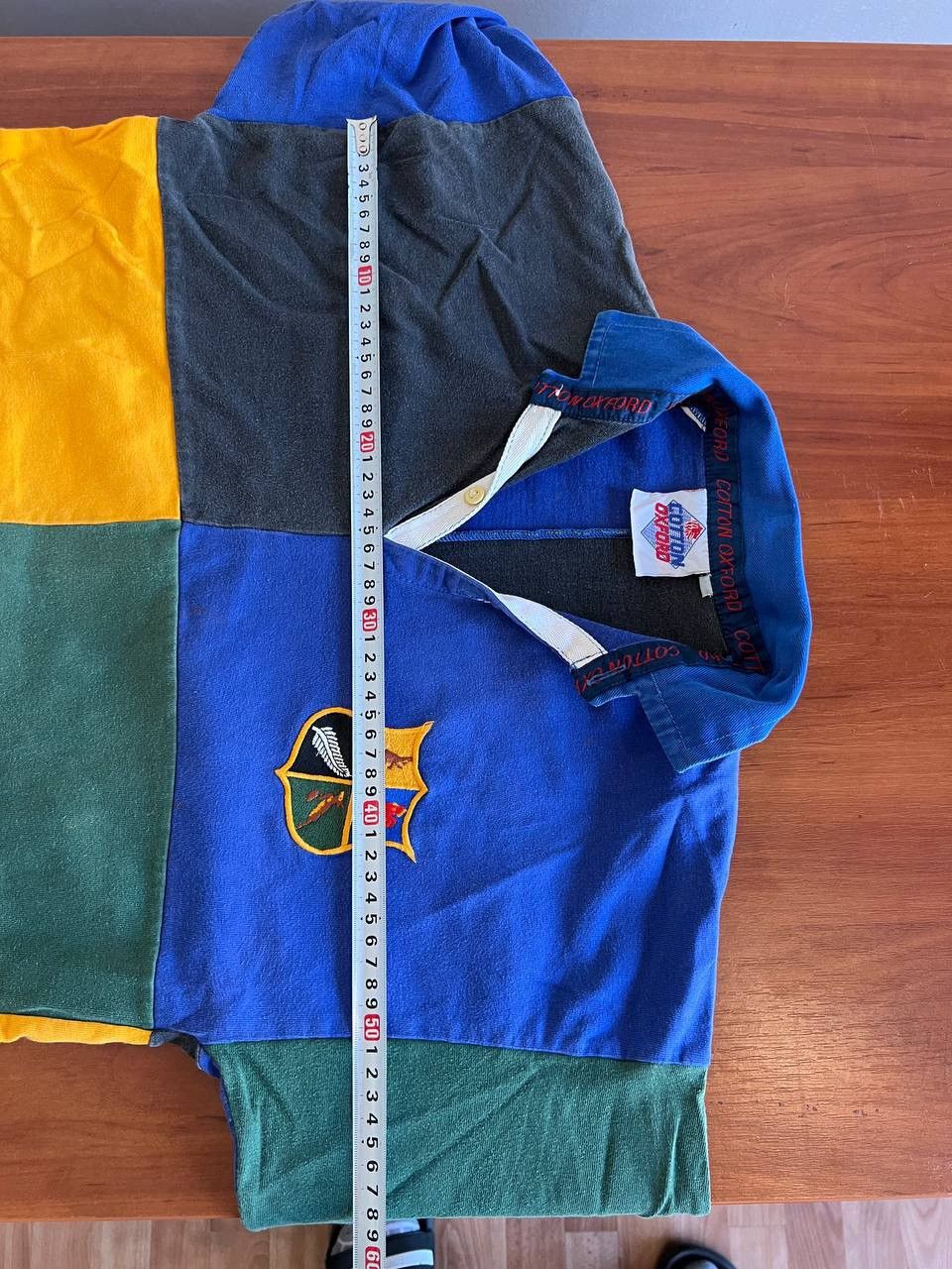 Vintage 1980 REST OF THE WORLD COTTON TRADERS RUGBY SHIRT JERSEY M Size US M / EU 48-50 / 2 - 16 Thumbnail
