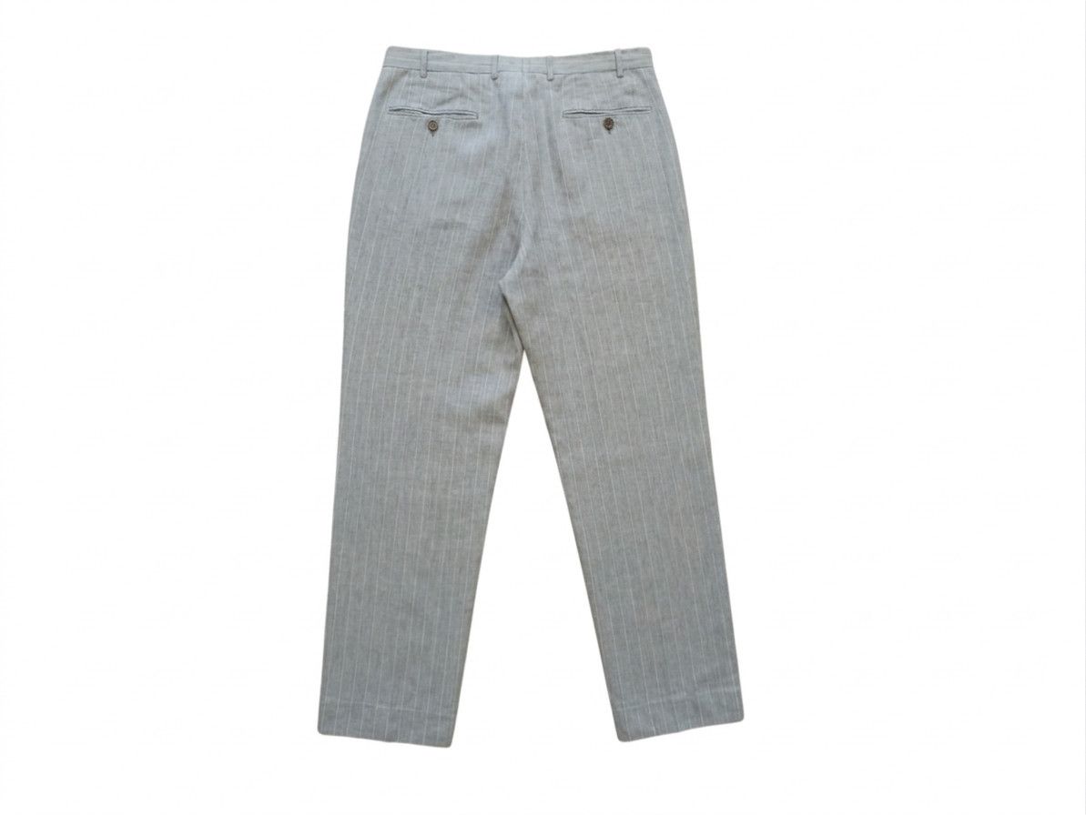 Canali Canali Linen Pinstripe Pants Italy Size US 32 / EU 48 - 2 Thumbnail