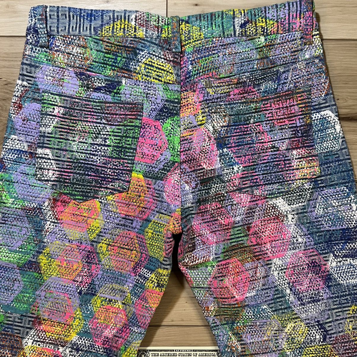 (B).Stroy × Givenchy 4G Monogram Paint Graphic Jeans Size US 33 - 17 Thumbnail