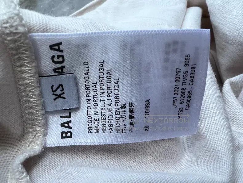 Balenciaga Balenciaga Ivory logo front and back short-sleeve xs Size US XS / EU 42 / 0 - 4 Thumbnail