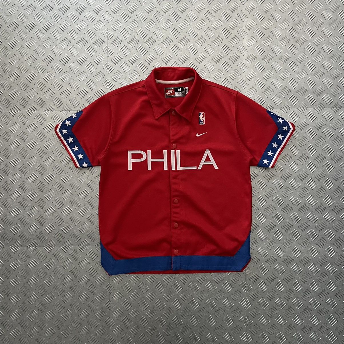 NBA × Nike × Vintage Vintage 00s Nike Philadelphia Sixers NBA WarmUp Jersey Size US XS / EU 42 / 0 - 1 Thumbnail