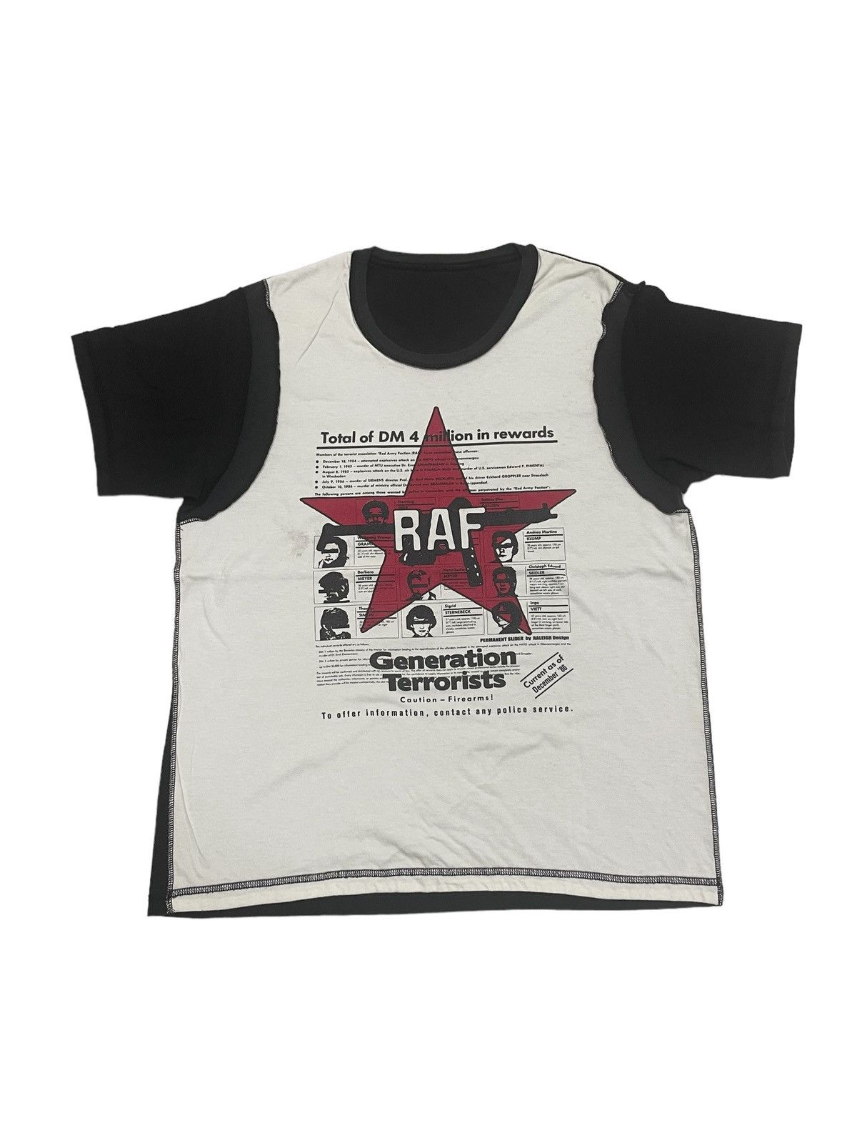Vintage Vintage GENERATION TERRORISTS RAF REVERSIBLE T-SHIRT Size US M / EU 48-50 / 2 - 1 Thumbnail