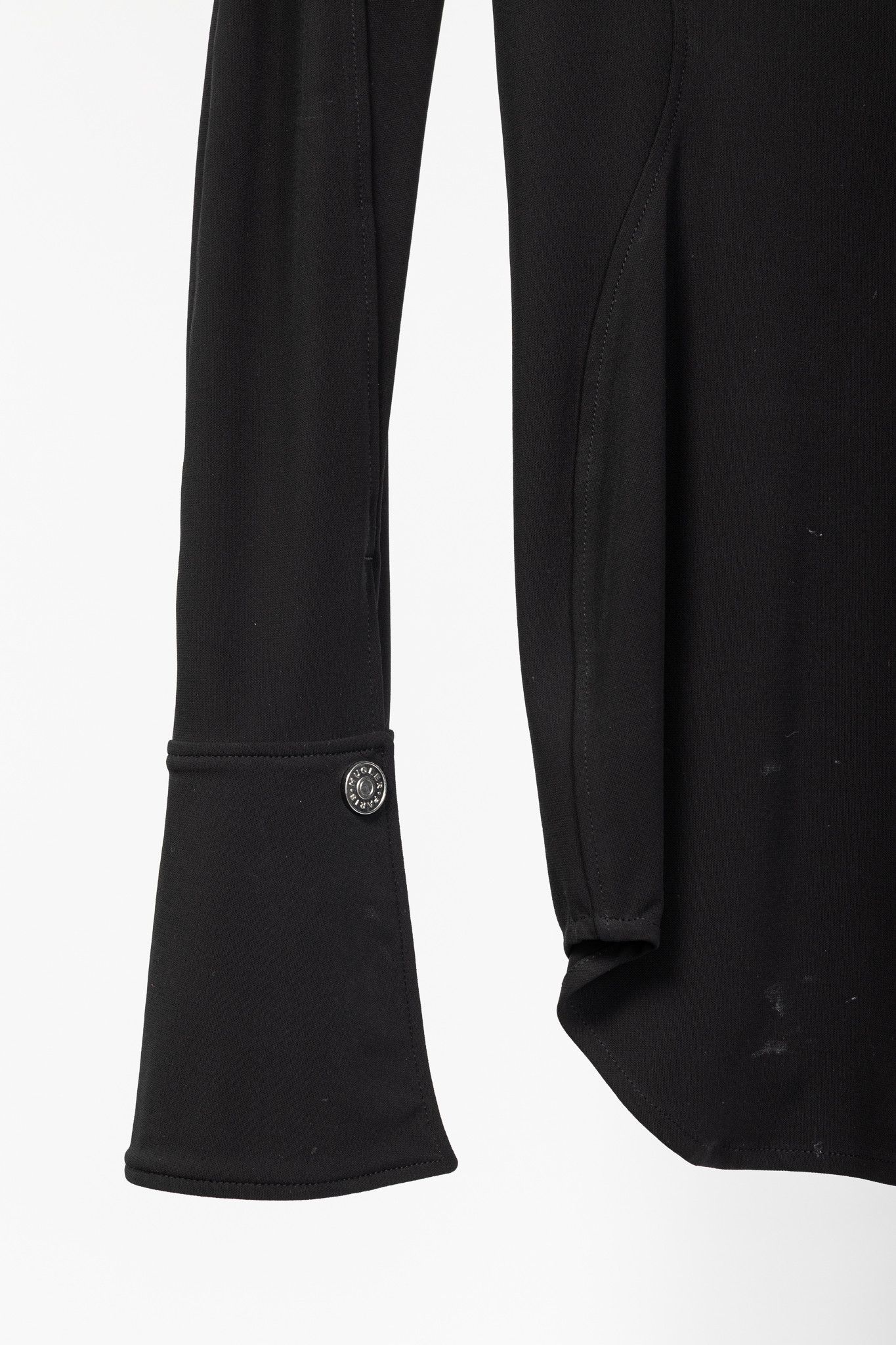 Mugler Mugler Black Long-Sleeved Stretch-Jersey Shirt Size M / US 6-8 / IT 42-44 - 6 Thumbnail
