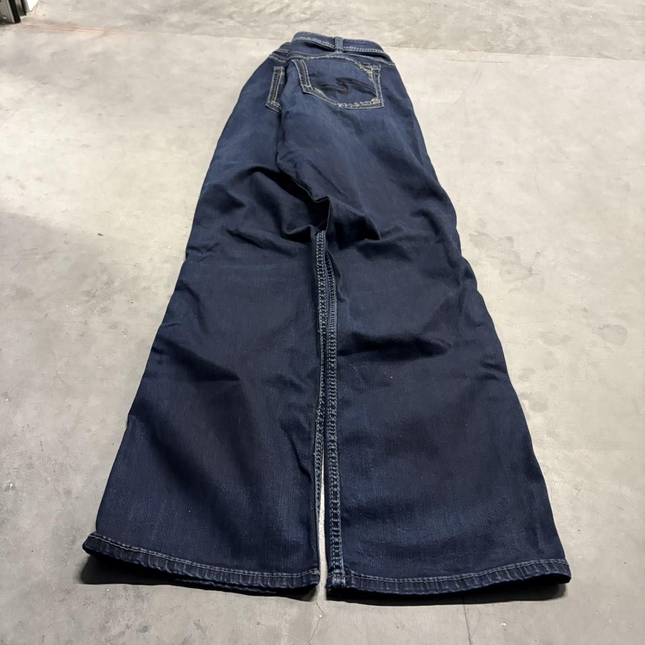Silver Jeans Co. × Vintage Crazy Vintage Y2K/2000s Baggy Dark Wash Denim Jeans! Size US 34 / EU 50 - 4 Thumbnail
