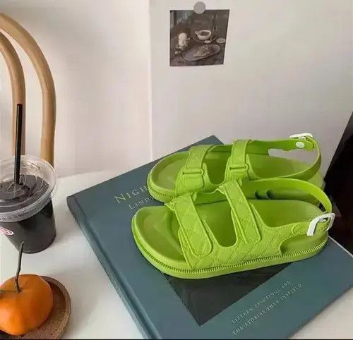 Vintage Green Sandal Slides Size US 11 / EU 44 - 3 Thumbnail