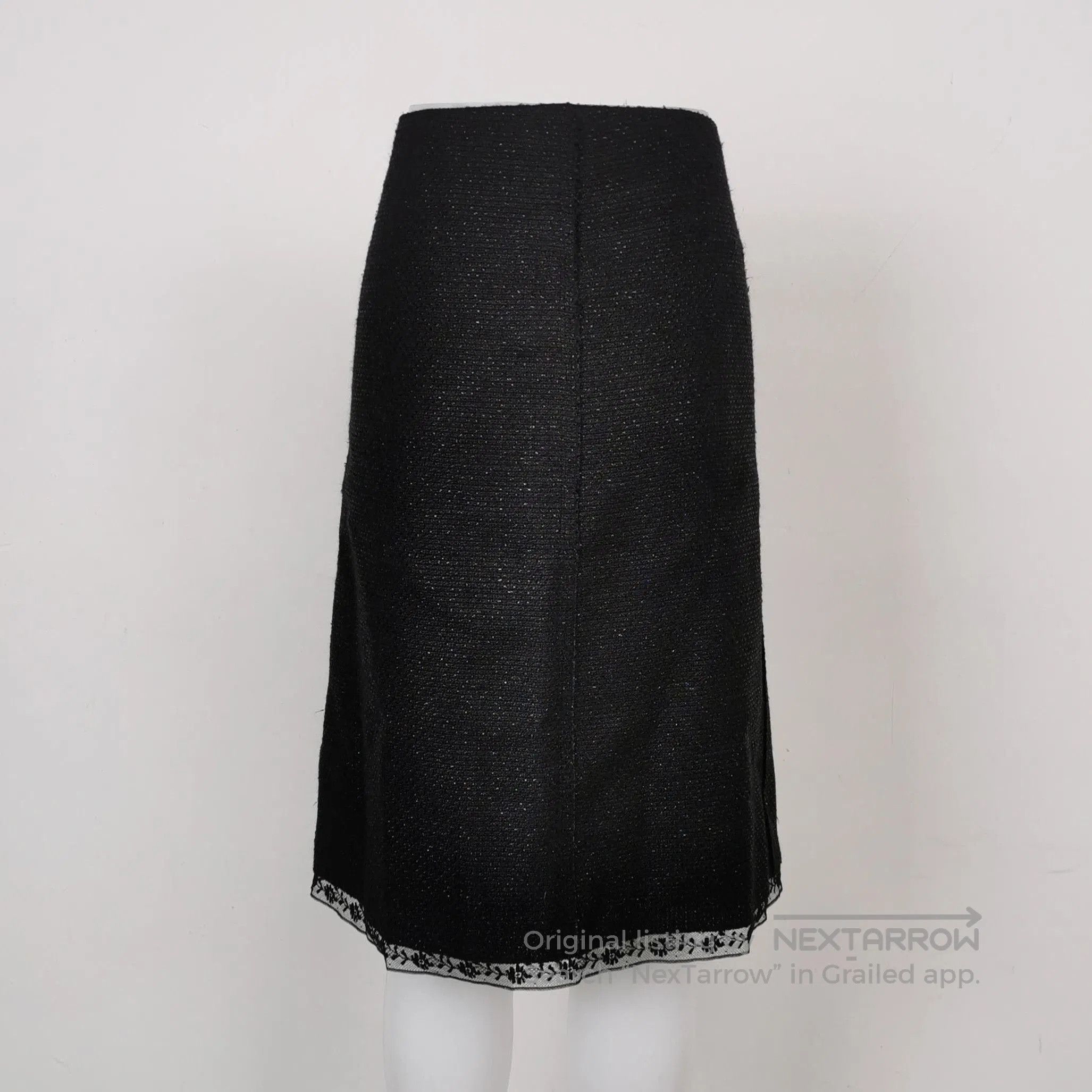 Prada Prada Black Silk Blend Midi Skirt Size 42 . Size 41" - 2 Thumbnail