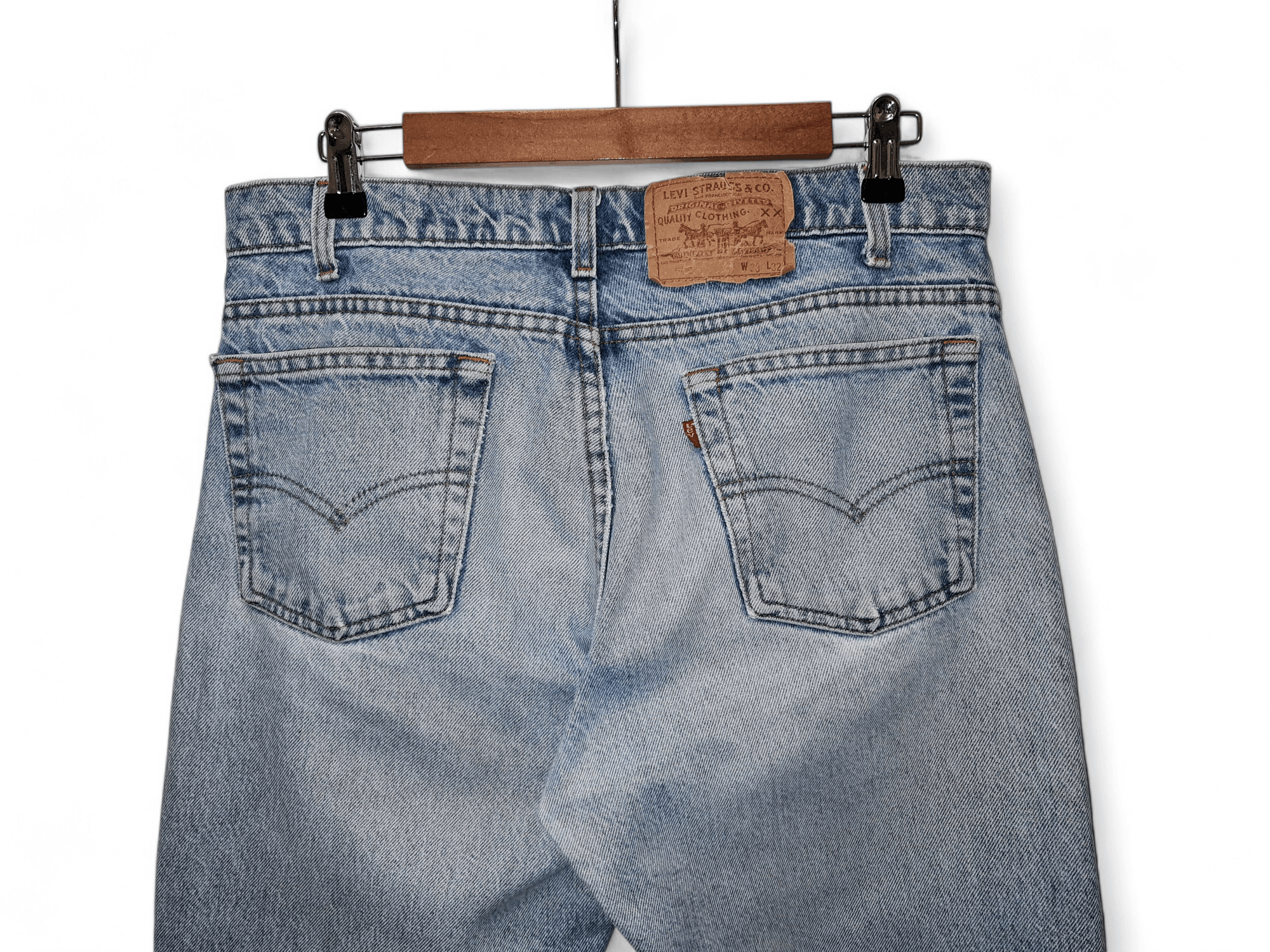 Levi's 90s Vintage Levi's blue washed denim made in USA jeans pants Size US 33 - 7 Thumbnail