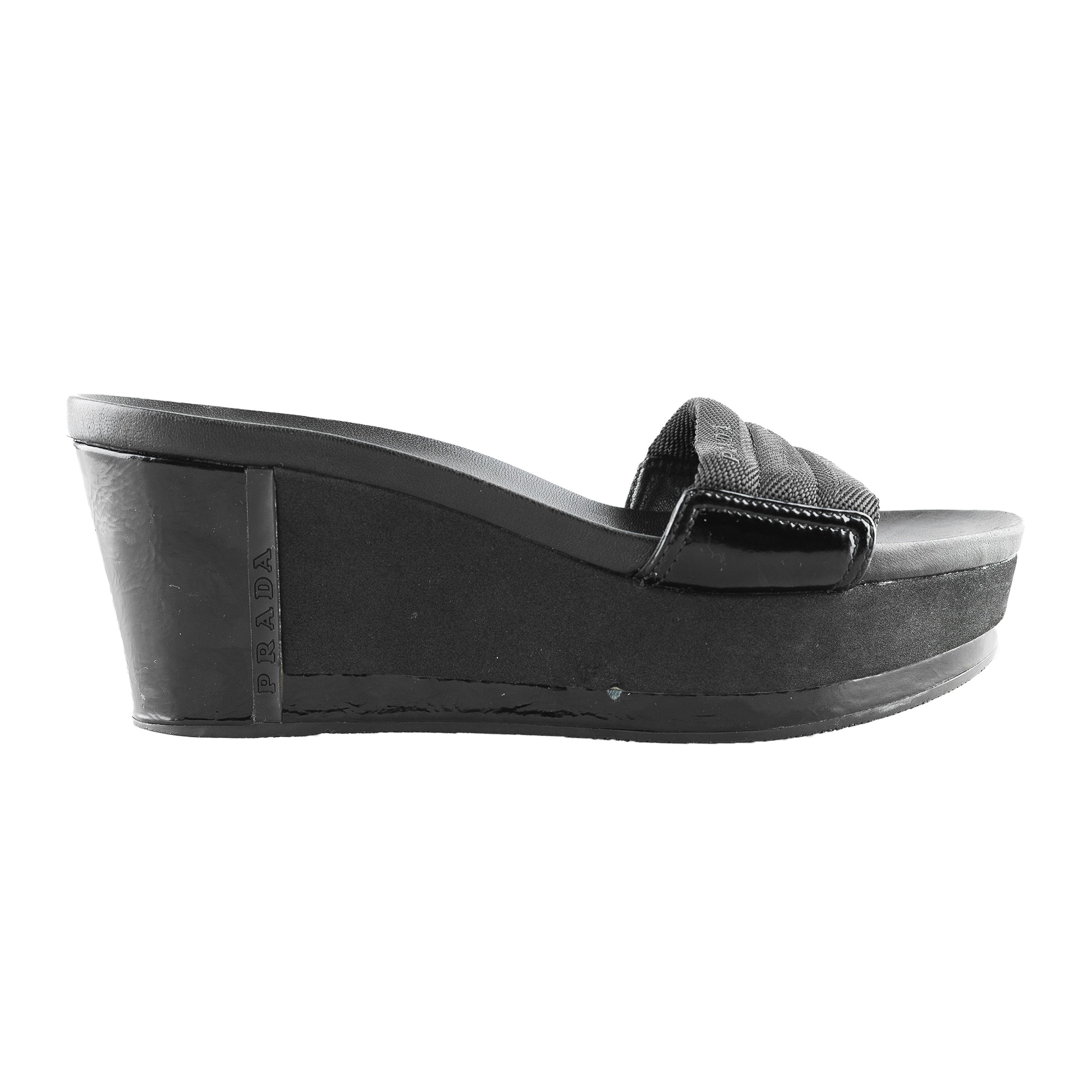Prada Prada Sport Black Vintage Sandal Wedges (36,5 IT/37,5 EU) Size US 6.5 / IT 36.5 - 2 Thumbnail