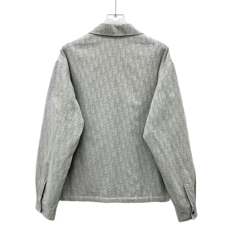Dior Dior Gray logo jacquart full print cotton lapel single-bre Size US S / EU 44-46 / 1 - 2 Thumbnail