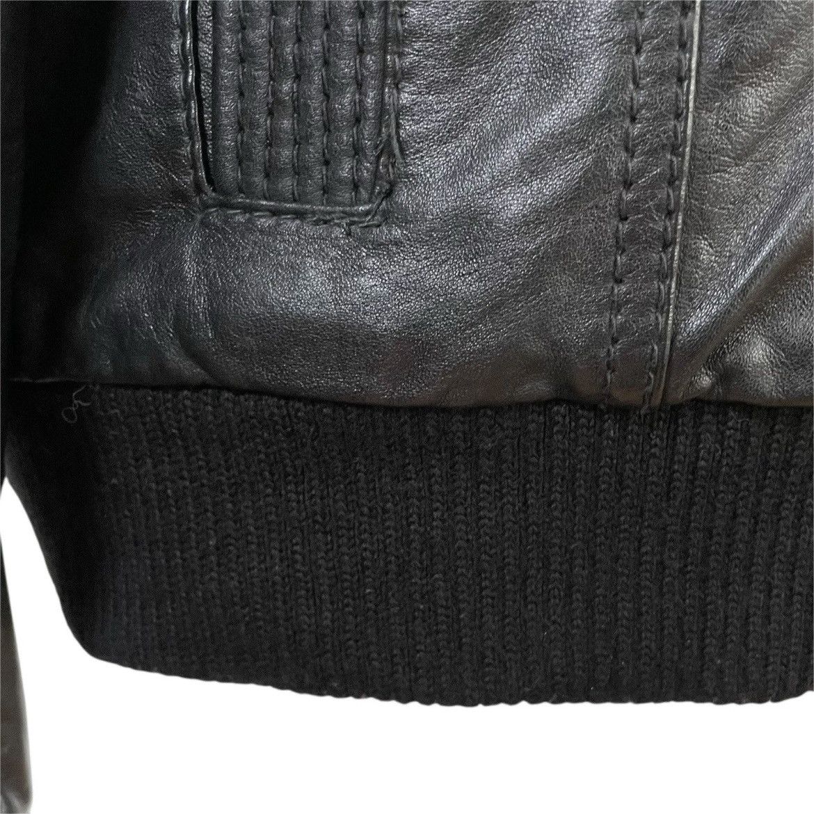 Black Rivet Black Rivet Leather Bomber Jacket w/ Removable Hoodie Medium Size US M / EU 48-50 / 2 - 12 Thumbnail