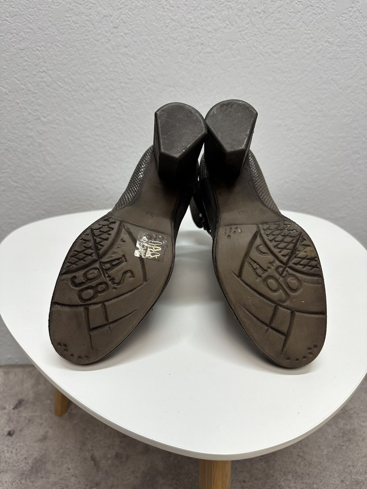 A.S.98 Vintage AS 98 Rick Owens Style Zip Ankle Leather Biker Boots Size US 9 / IT 39 - 10 Thumbnail