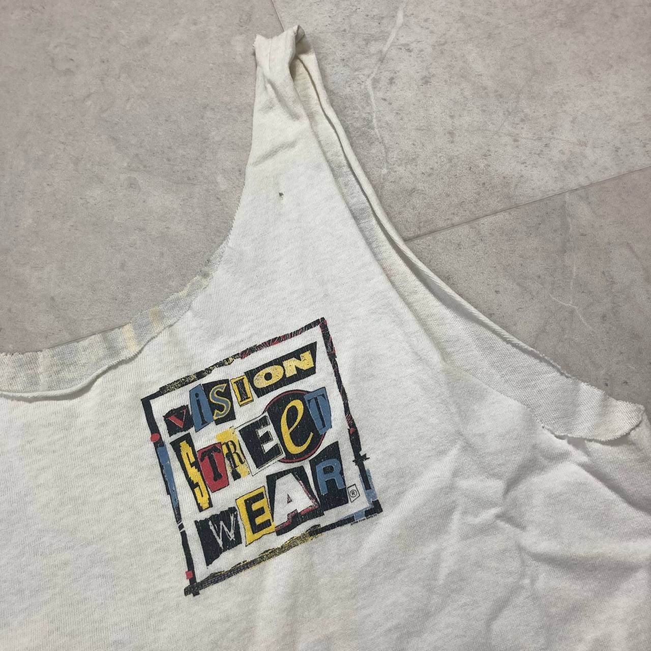 Vision Streetwear Vintage 90s Vision Street Wear Distressed Sleeveless Tee Size US S / EU 44-46 / 1 - 3 Thumbnail