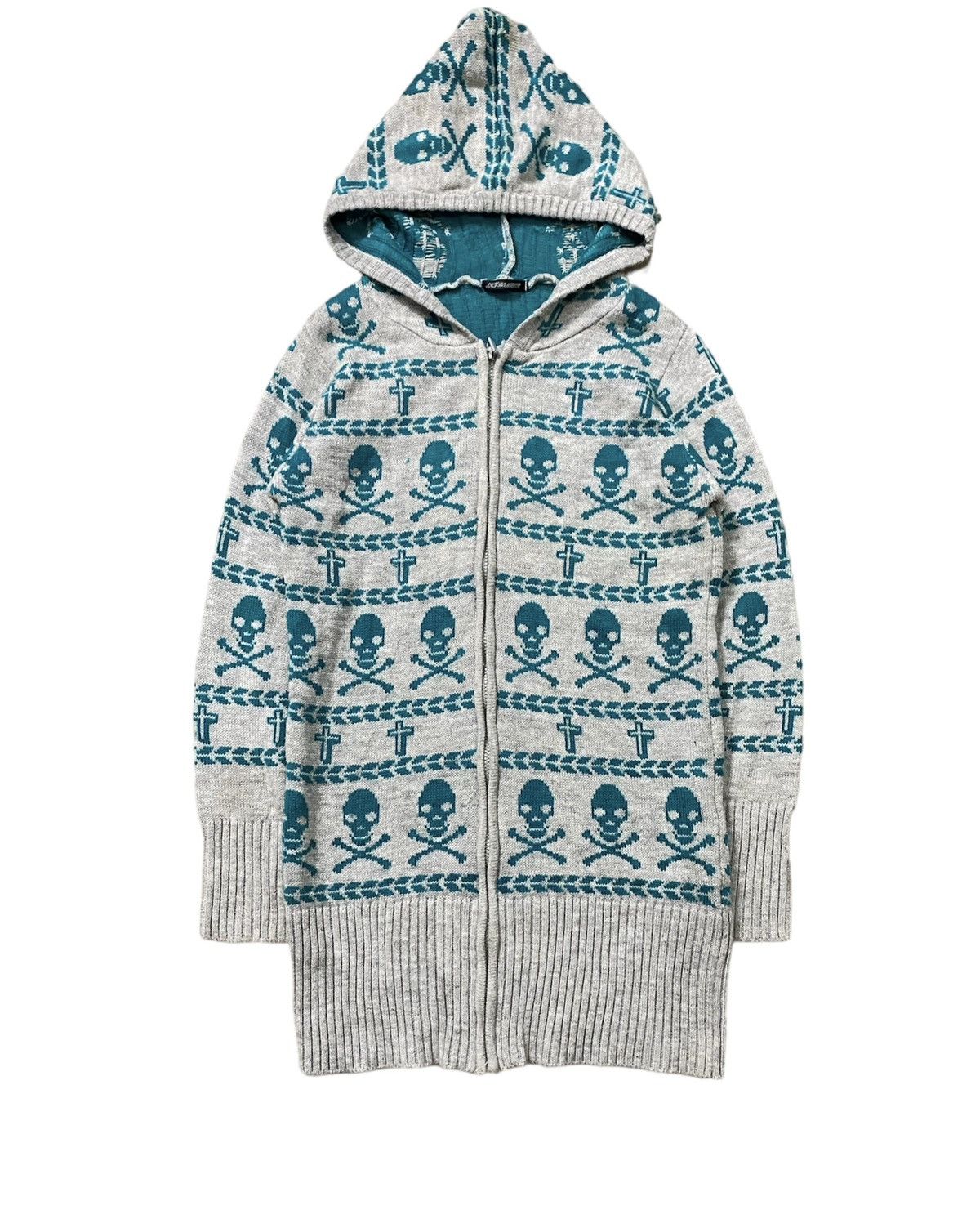 Sky Bomber Japan Cross and Skull knit