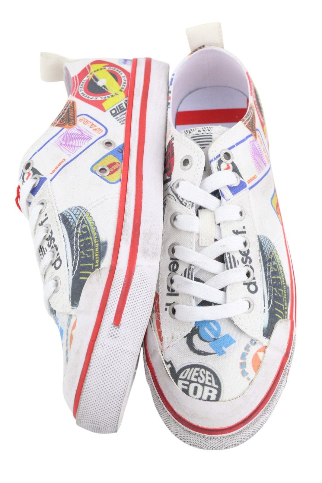 Diesel S-ATHOS LOW EU41 Patterned Low Top Laced Almond Toe 40848 Size US 8.5 / EU 41-42 - 7 Thumbnail