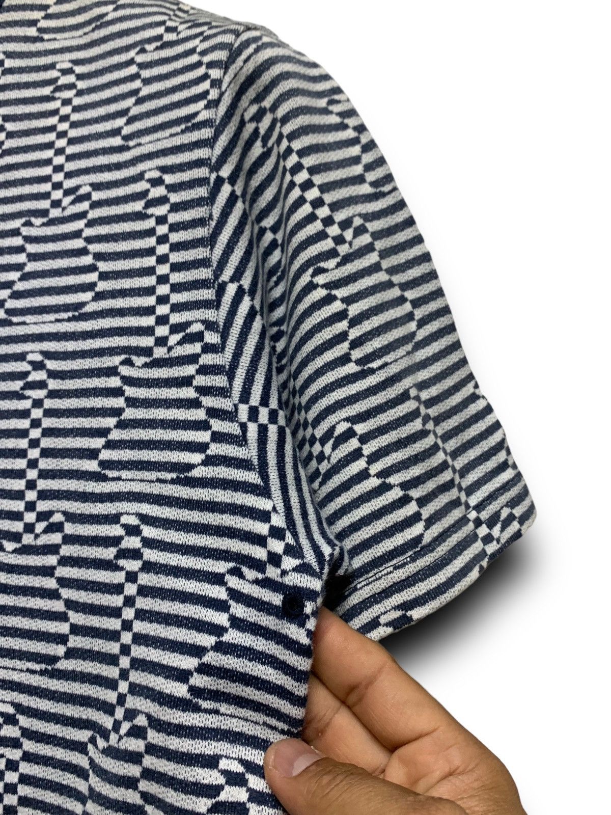 Designer × Japanese Brand × Number (N)ine NUMBER (N)INE STRIPES GUITAR MONOGRAM JAPANESE BRAND SHIRT Size US L / EU 52-54 / 3 - 6 Thumbnail