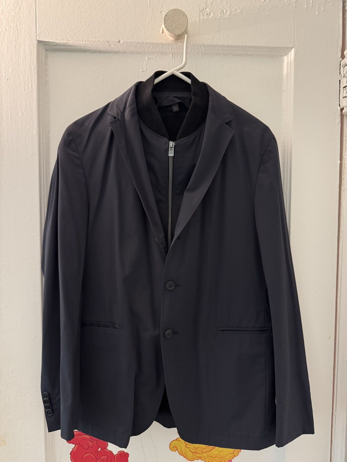 Hugo Boss Technical fabric blazer with removable vest Size 38R - 1 Thumbnail